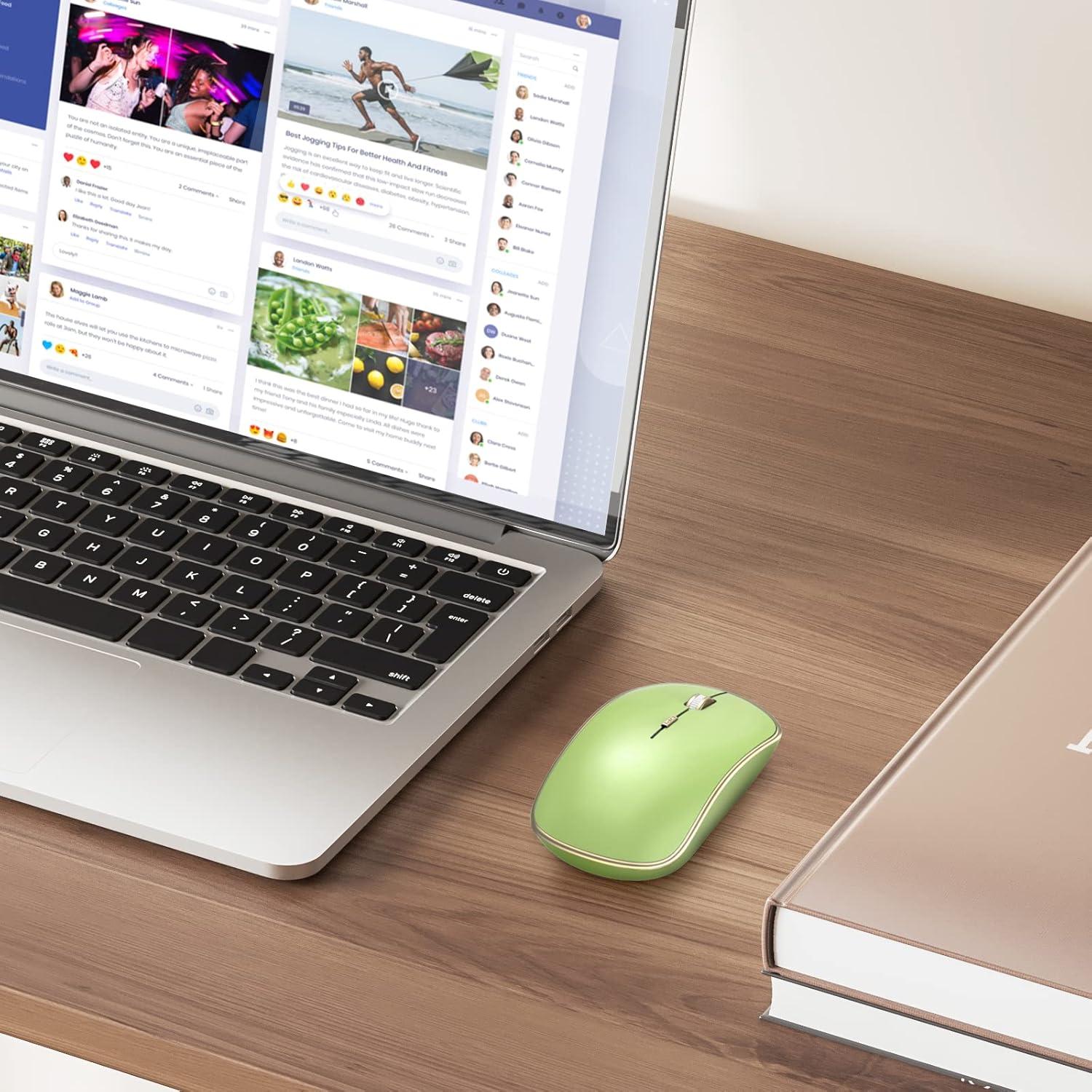 Ratón Inalámbrico JOYACCESS J 5 Niveles DPI Silencioso Verde