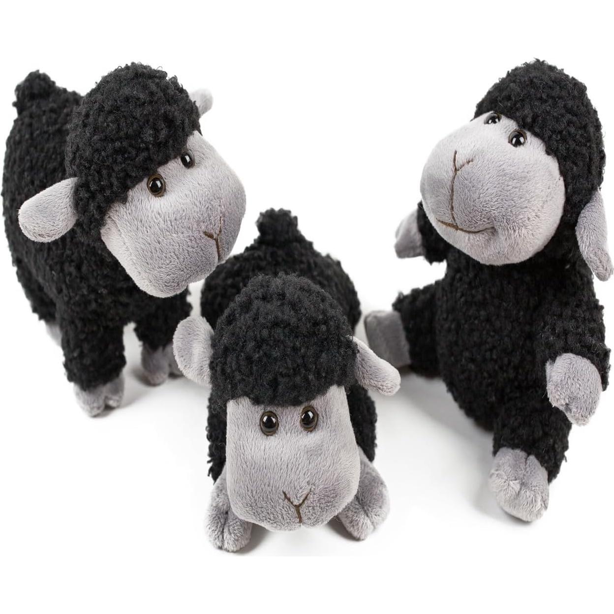 Peluche Oveja Negra Tumbada 21.6cm - BABY FRANKIEZHOU