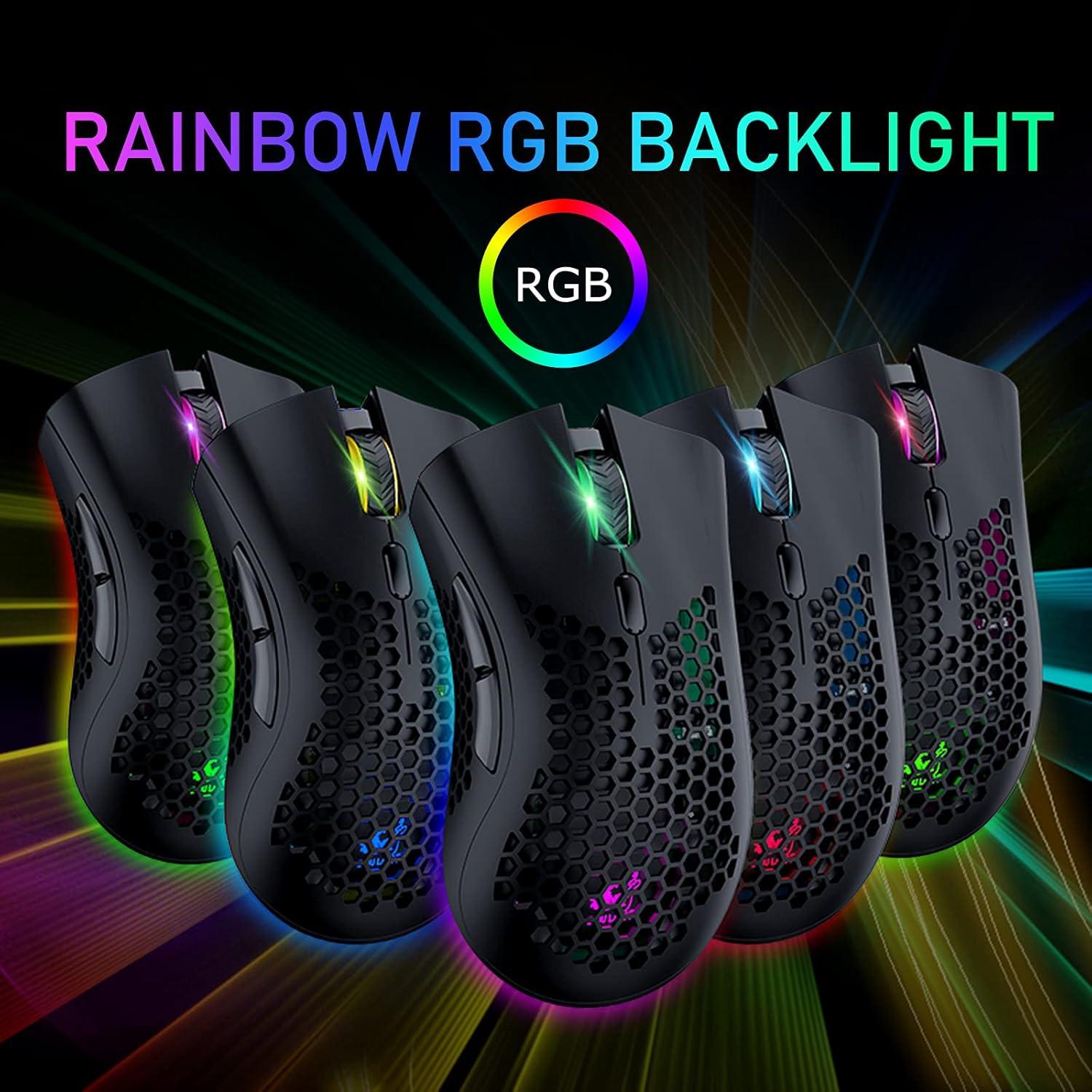 Ratón Gaming Inalámbrico FELICON TD-MICEWHITE RGB 7 Botones