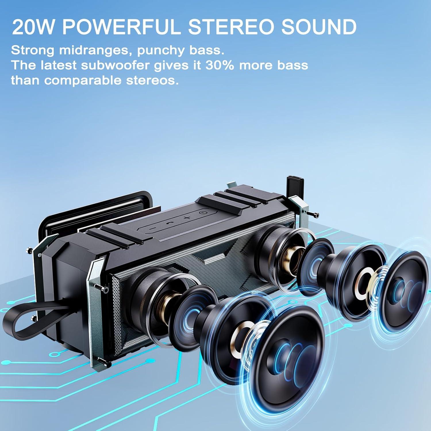 Altavoz Bluetooth Portátil Comiso C28N 20W Impermeable IPX7