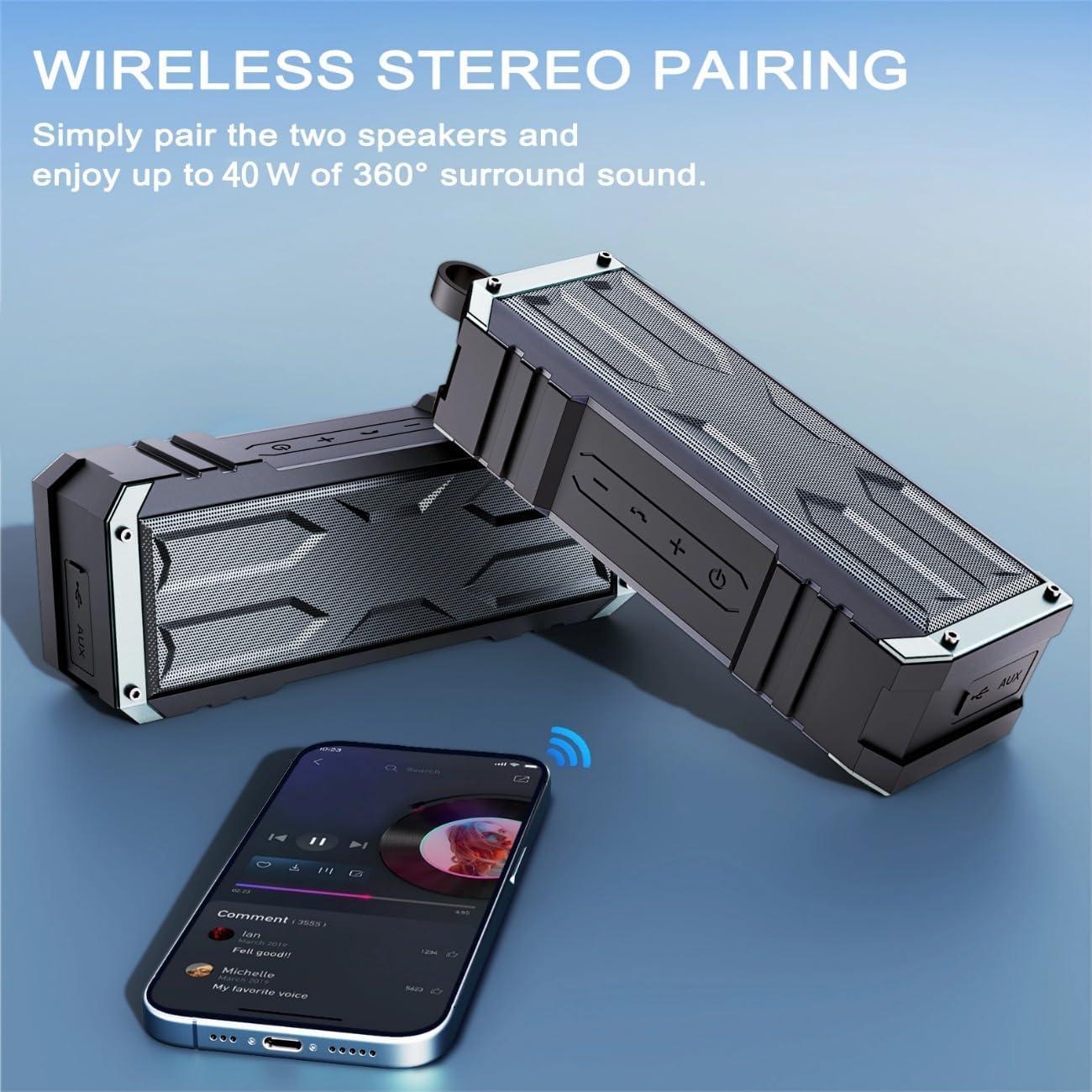 Altavoz Bluetooth Portátil Comiso C28N 20W Impermeable IPX7