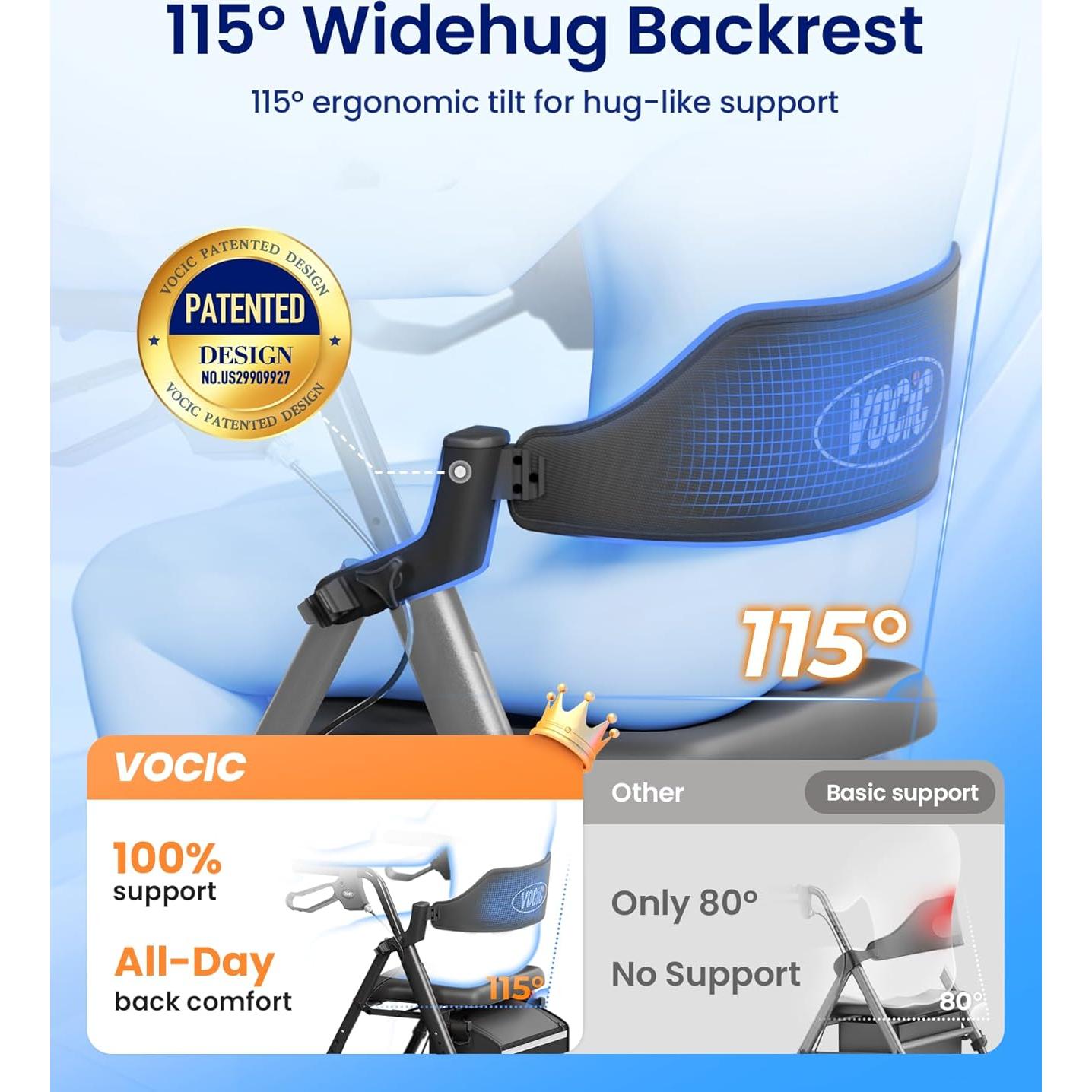 Caminador VOCIC Z21 para adultos mayores con asiento 158.8kg