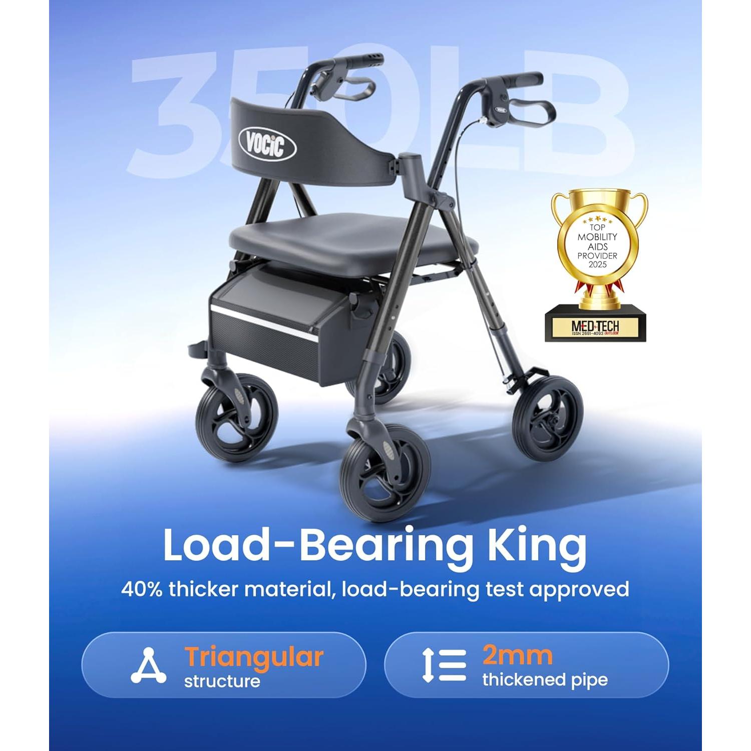 Caminador VOCIC Z21 para adultos mayores con asiento 158.8kg