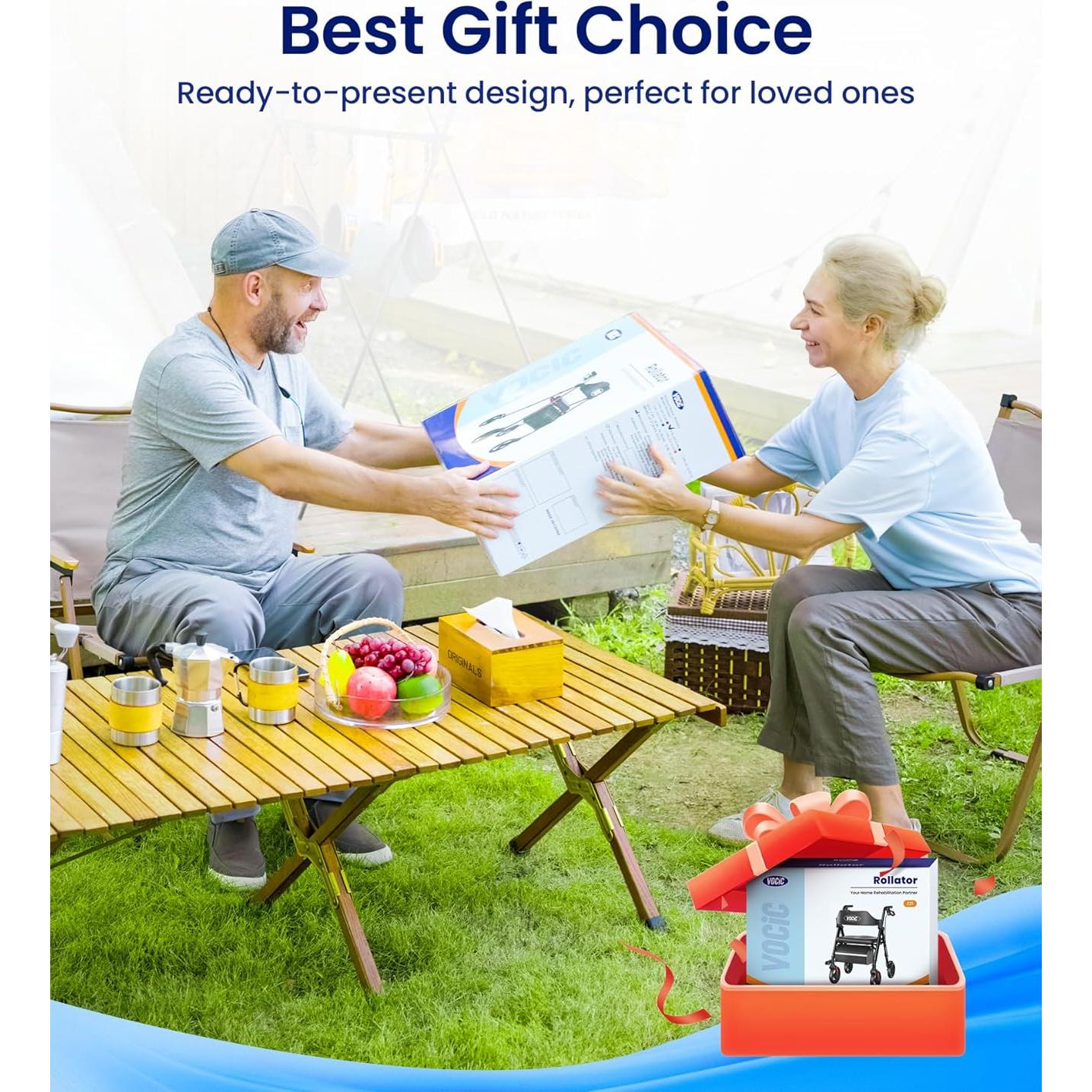 Caminador VOCIC Z21 para adultos mayores con asiento 158.8kg