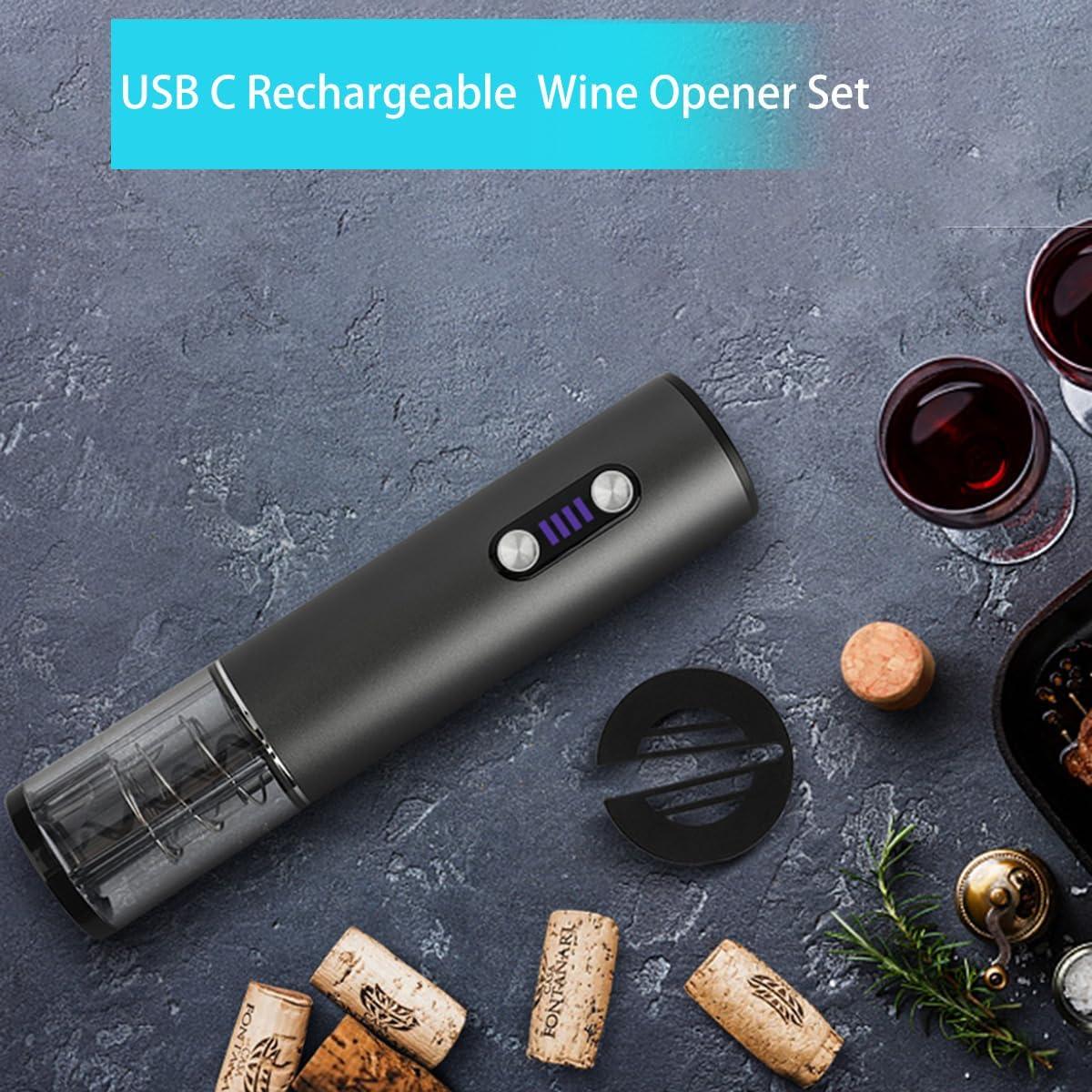 Abridor de Vino Eléctrico SCSXGO con Aerador y Tapón