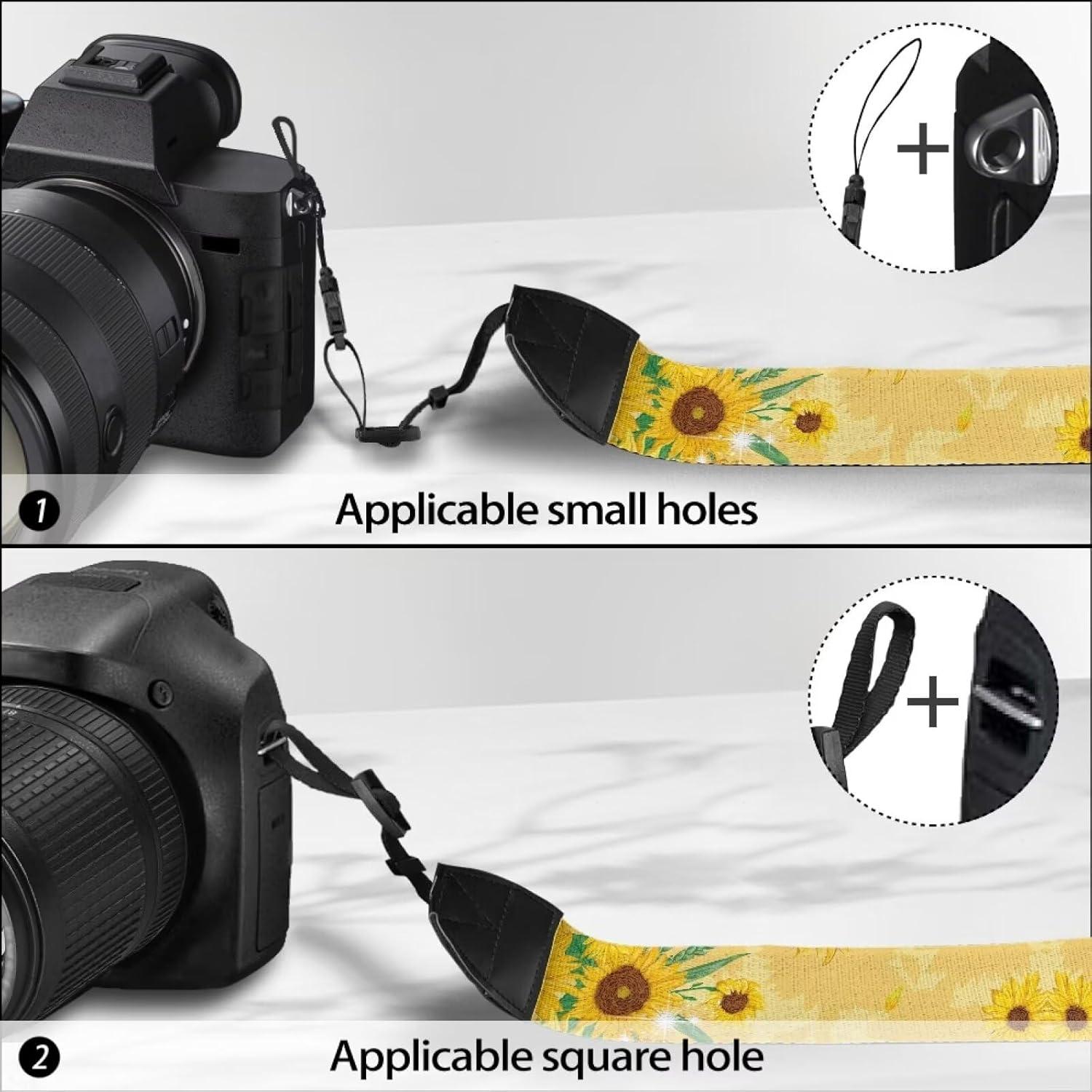 Correa de cámara GLENLCWE ajustable 5 cm unisex Girasol