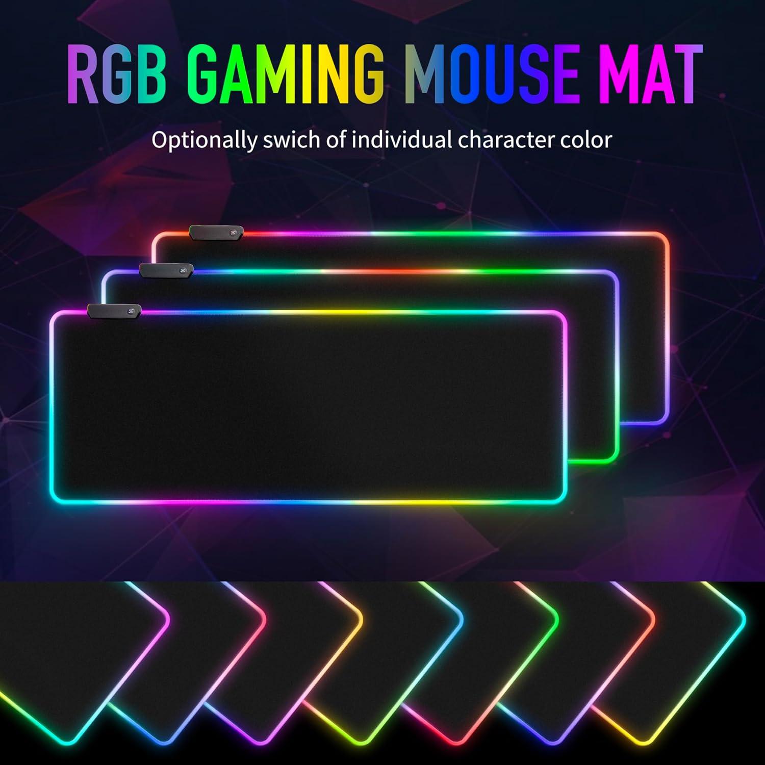 Alfombrilla Gaming RGB FULLPAD 80x30cm Antideslizante