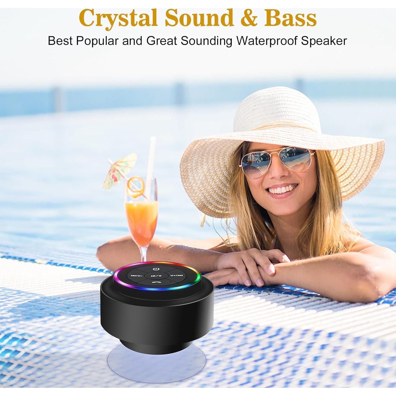 Altavoz Bluetooth HAISSKY IP67 con Luz LED y Ventosa