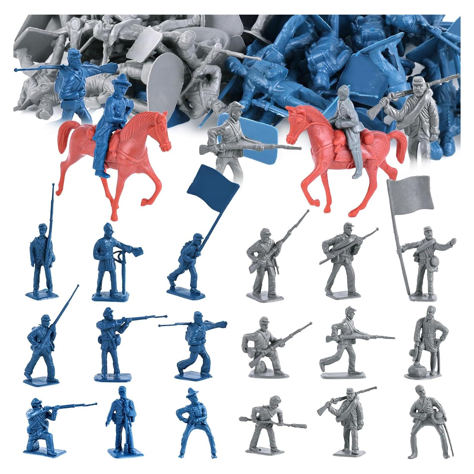 Juguetes de Soldados de Guerra Civil LOVESTOWN 82PCS