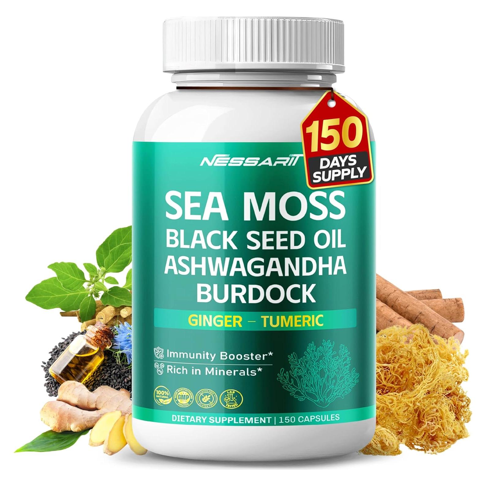 Suplemento de Musgo Marino Nessarit 150 Cápsulas 16 Ingredientes