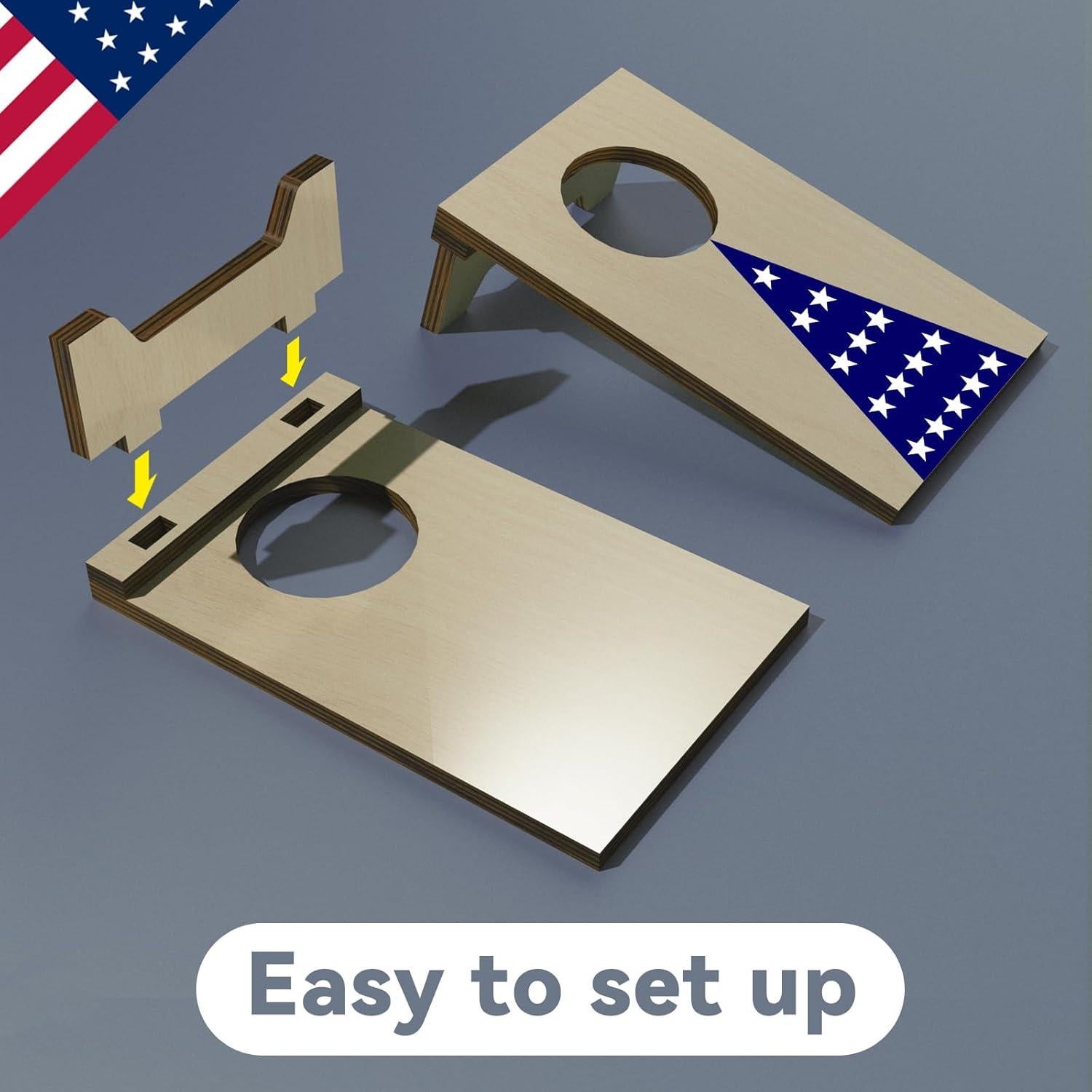 Juego de mesa cornhole AIWEILUCK 2 piezas madera portátil