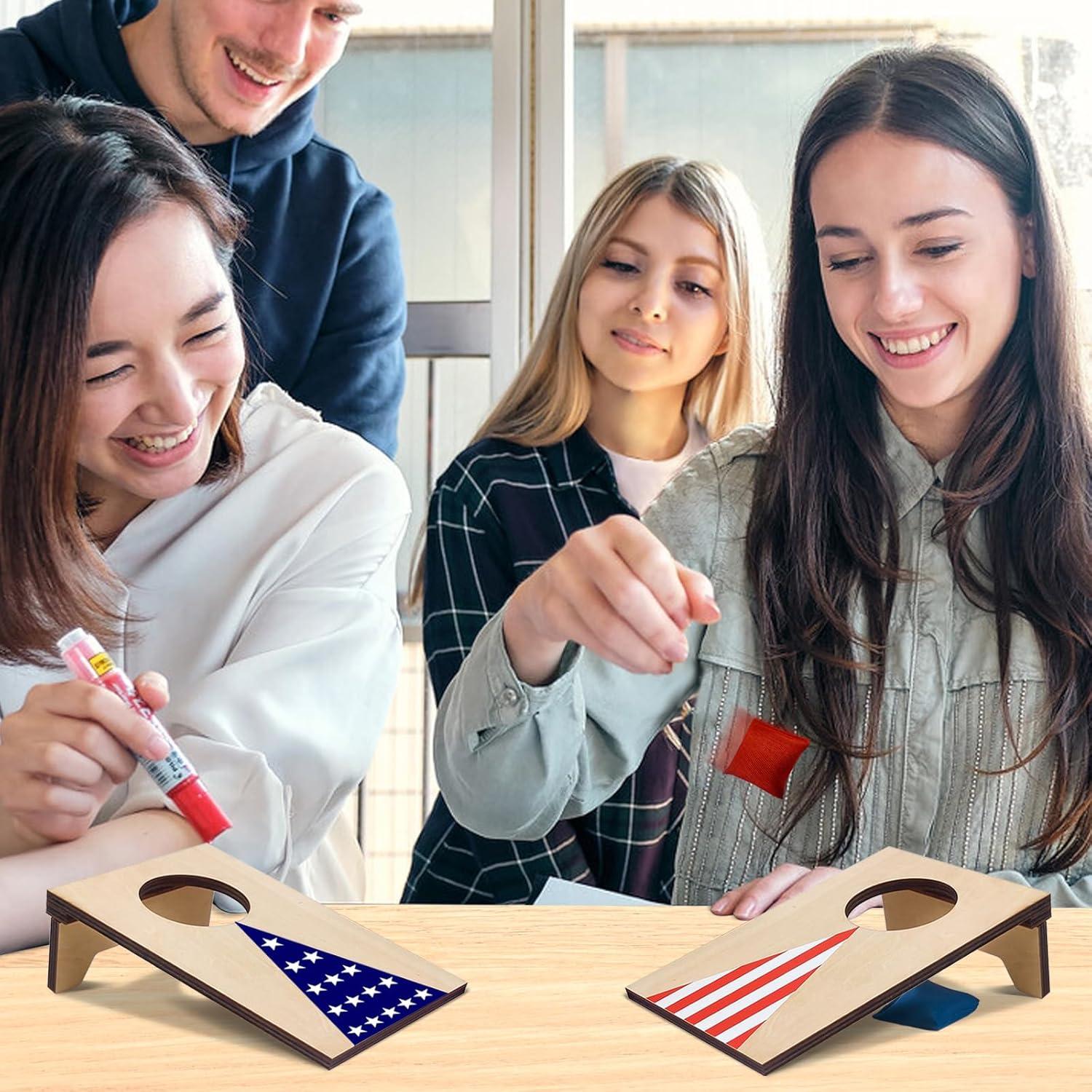 Juego de mesa cornhole AIWEILUCK 2 piezas madera portátil