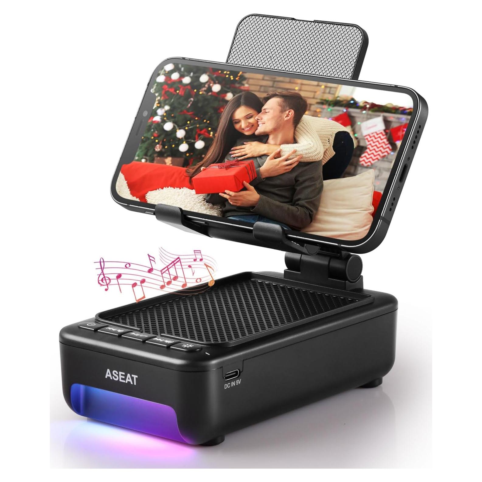 Soporte para Teléfono con Altavoz Bluetooth ASEAT F19 LED