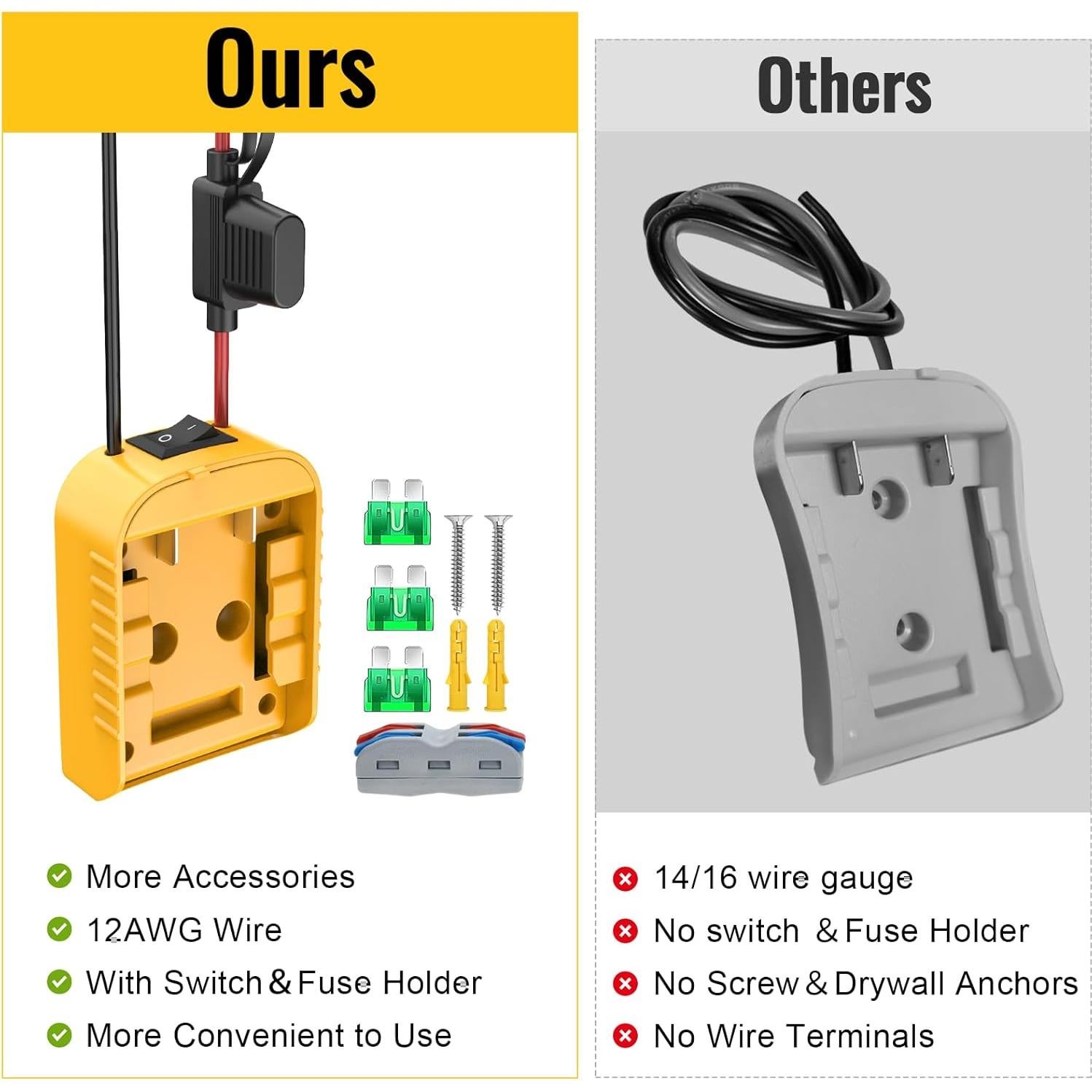 Adaptador de Batería Azocek 20V para Juguetes RC 2 Paquetes