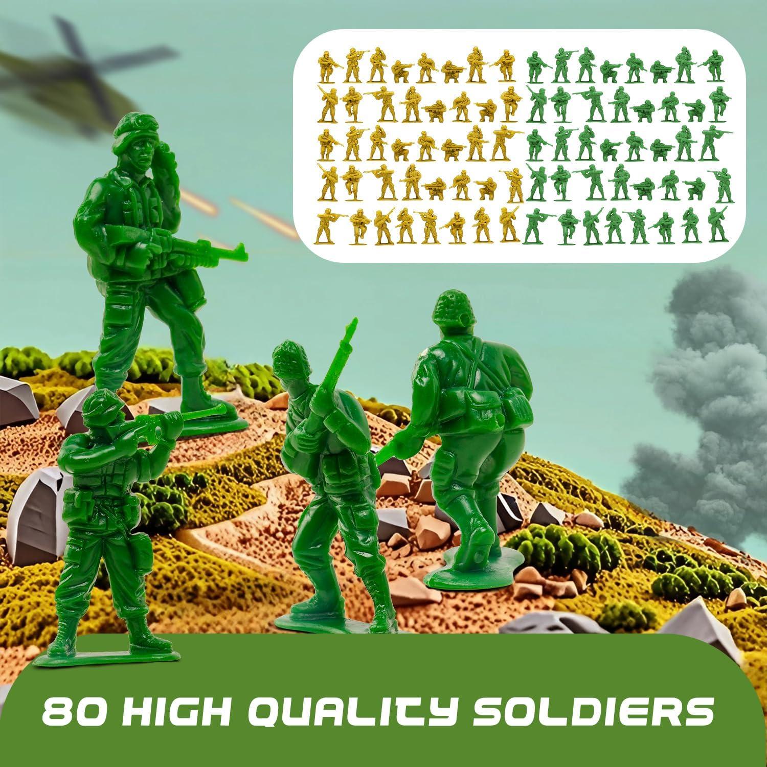 Juego de 105 PCS Soldados del Ejército Jielun con Tanque