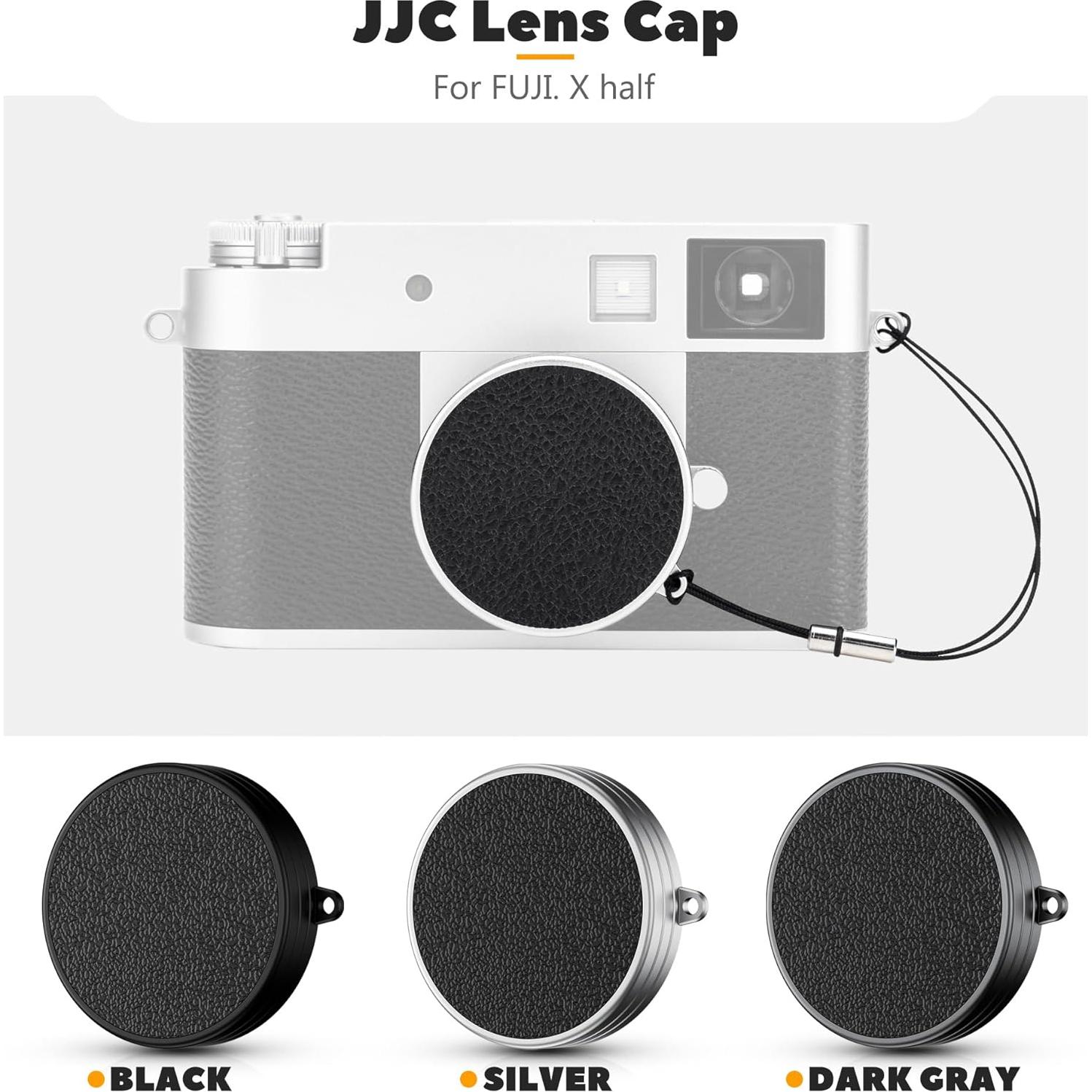 Cubierta de lente JJC para cámara Fujifilm X Half, negra