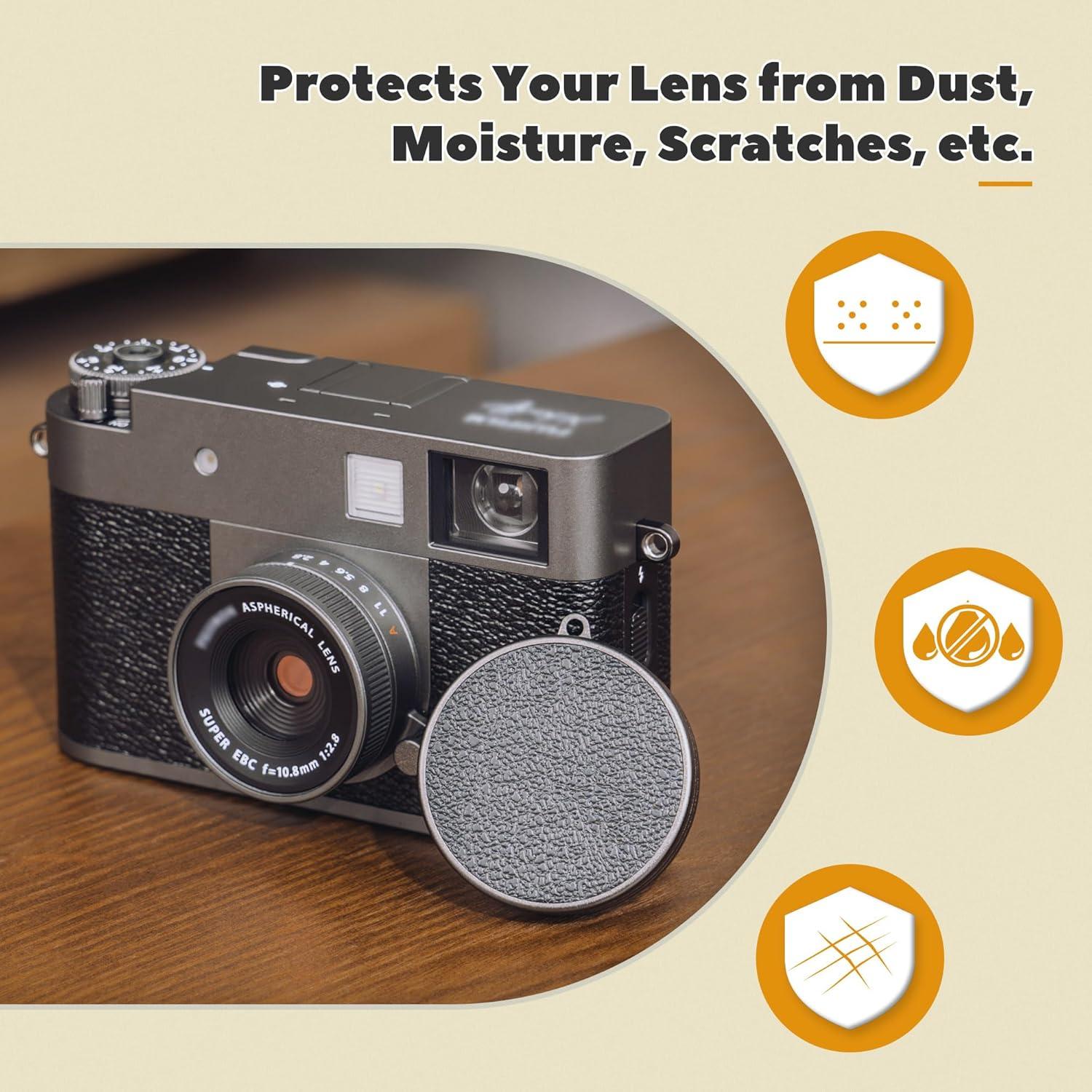 Cubierta de lente JJC para cámara Fujifilm X Half, negra