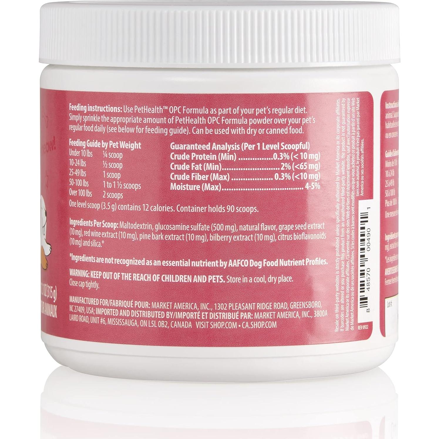 Fórmula OPC Salud para Mascotas Pureza - Glucosamina 90 Porciones