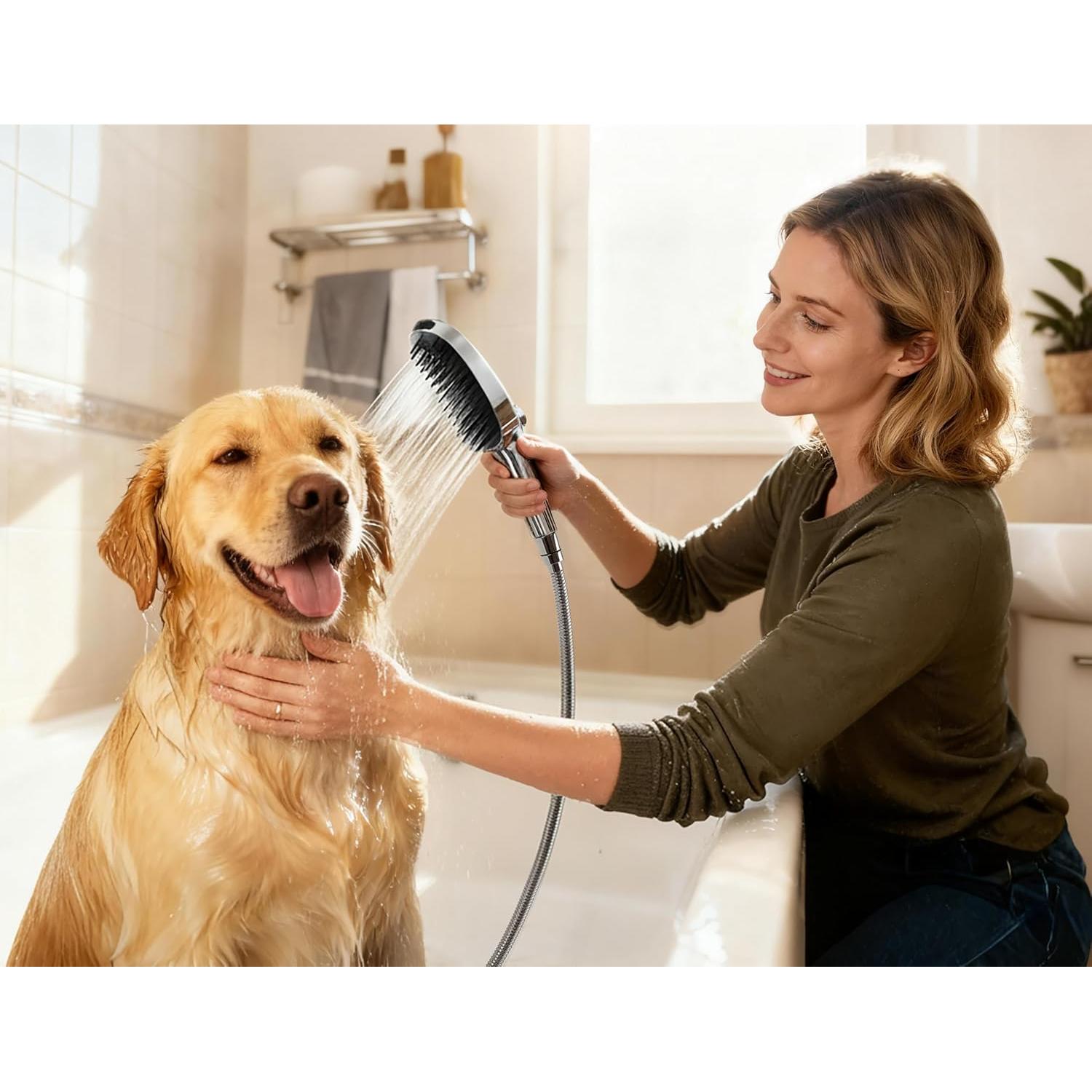 G-Promise Pulverizador de Ducha para Perros 3 Modos 2.54m