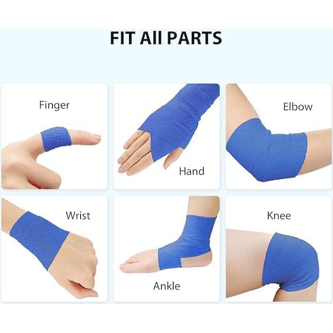 Venda Autoadhesiva ZeekPet 5 cm x 4.57 m - 8 Rollos Azul