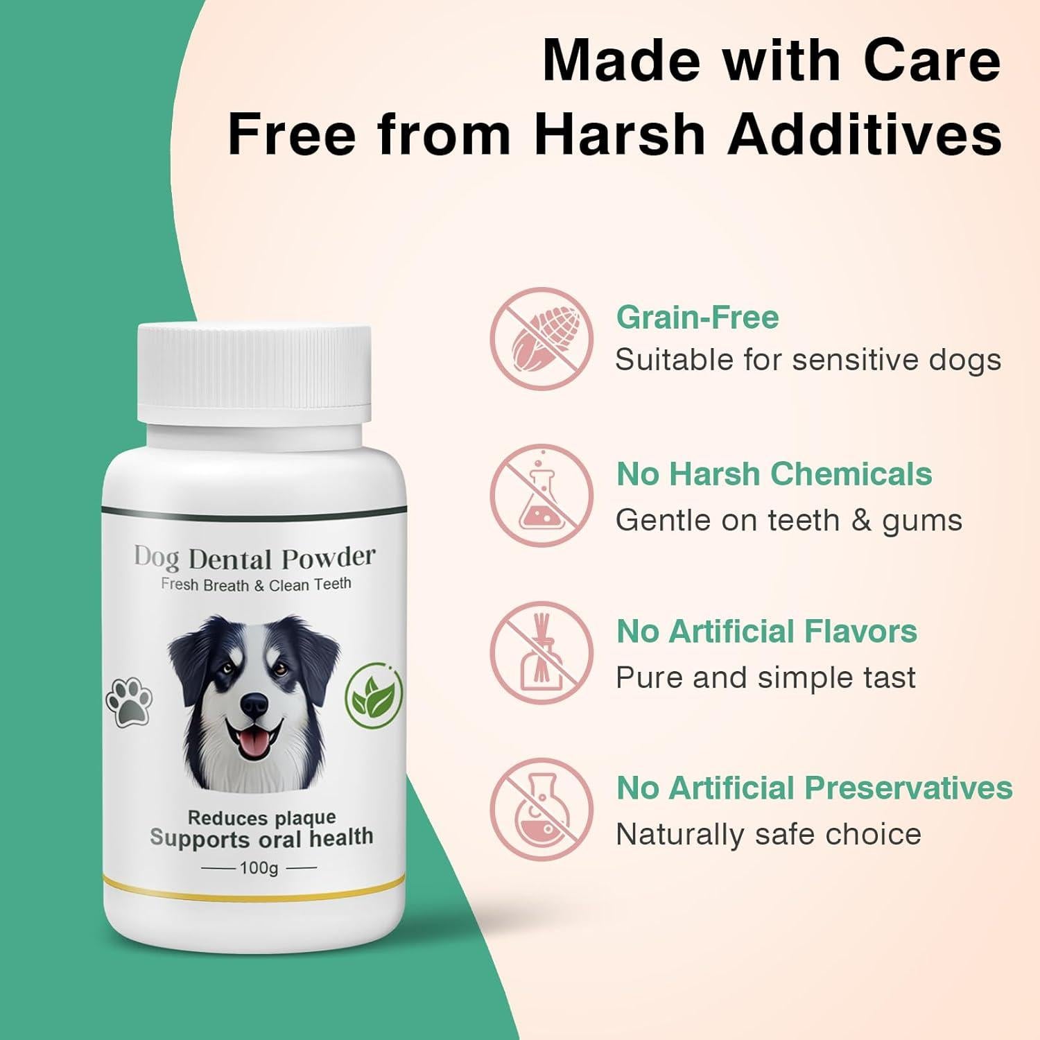 Polvo Dental Natural Koite 100g - Cuidado Oral para Perros y Gatos