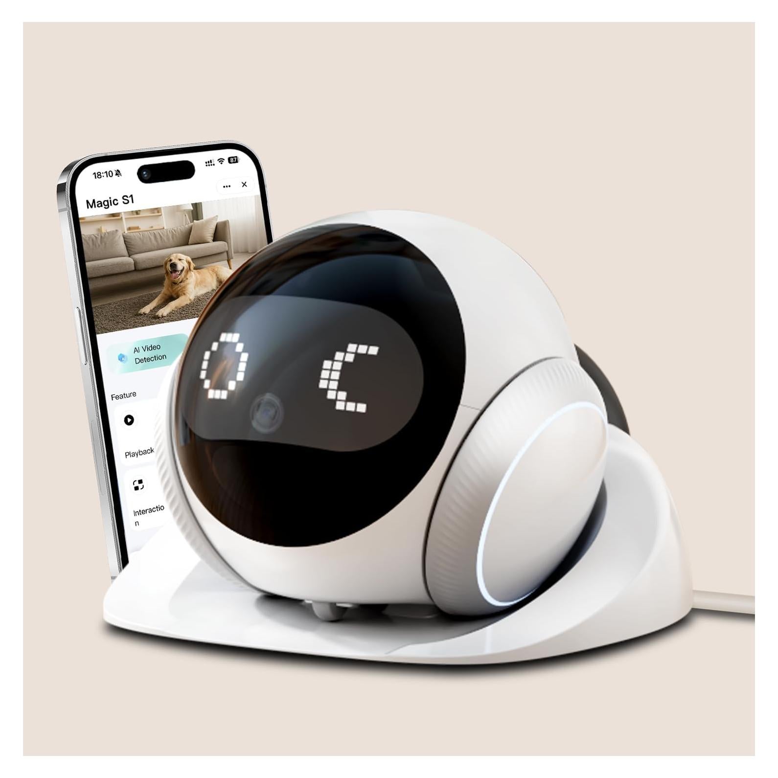 Cámara Robot AEZ Magic S1 1080P HD para Mascotas Interior