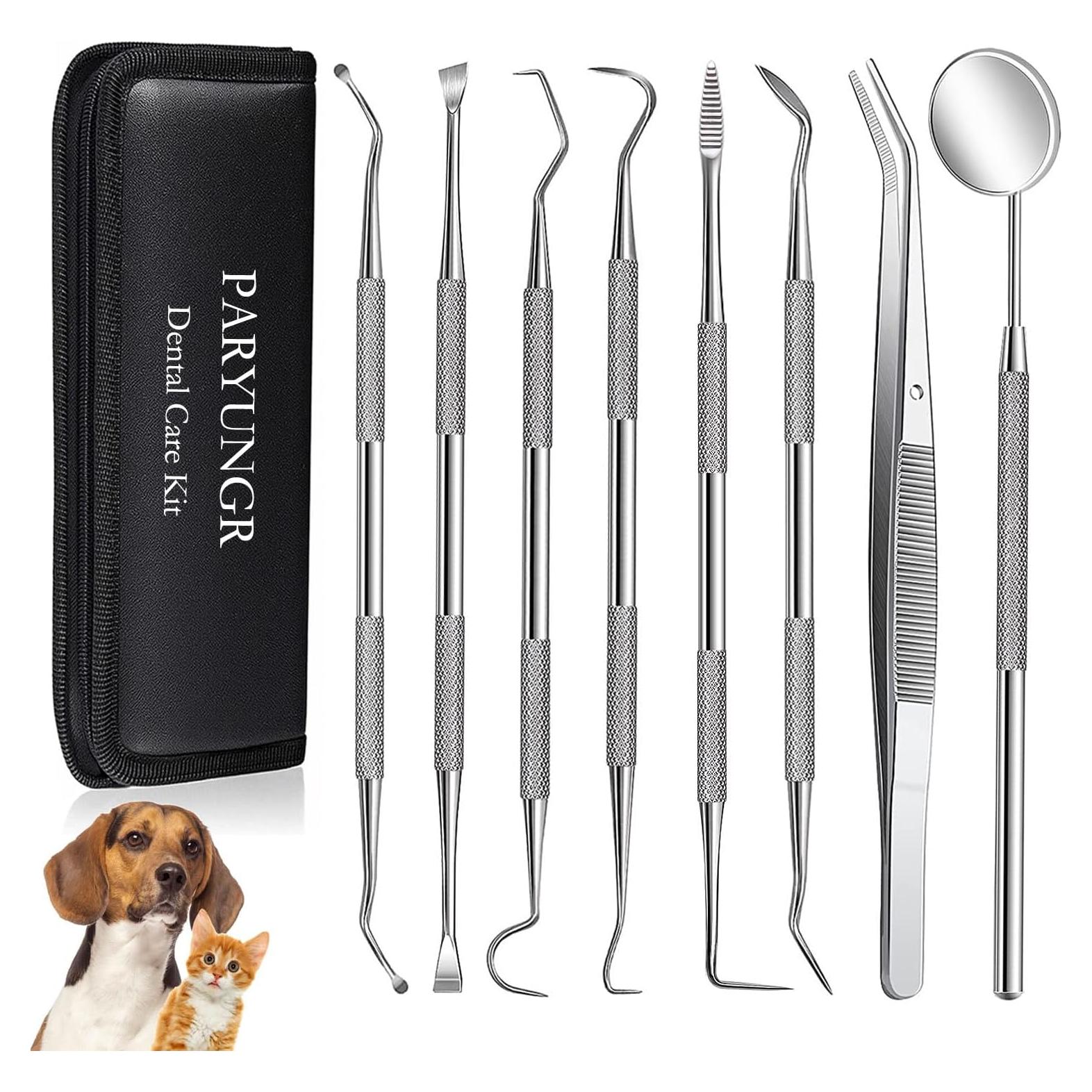 Kit de herramientas dentales para mascotas PARYUNGR 8 piezas