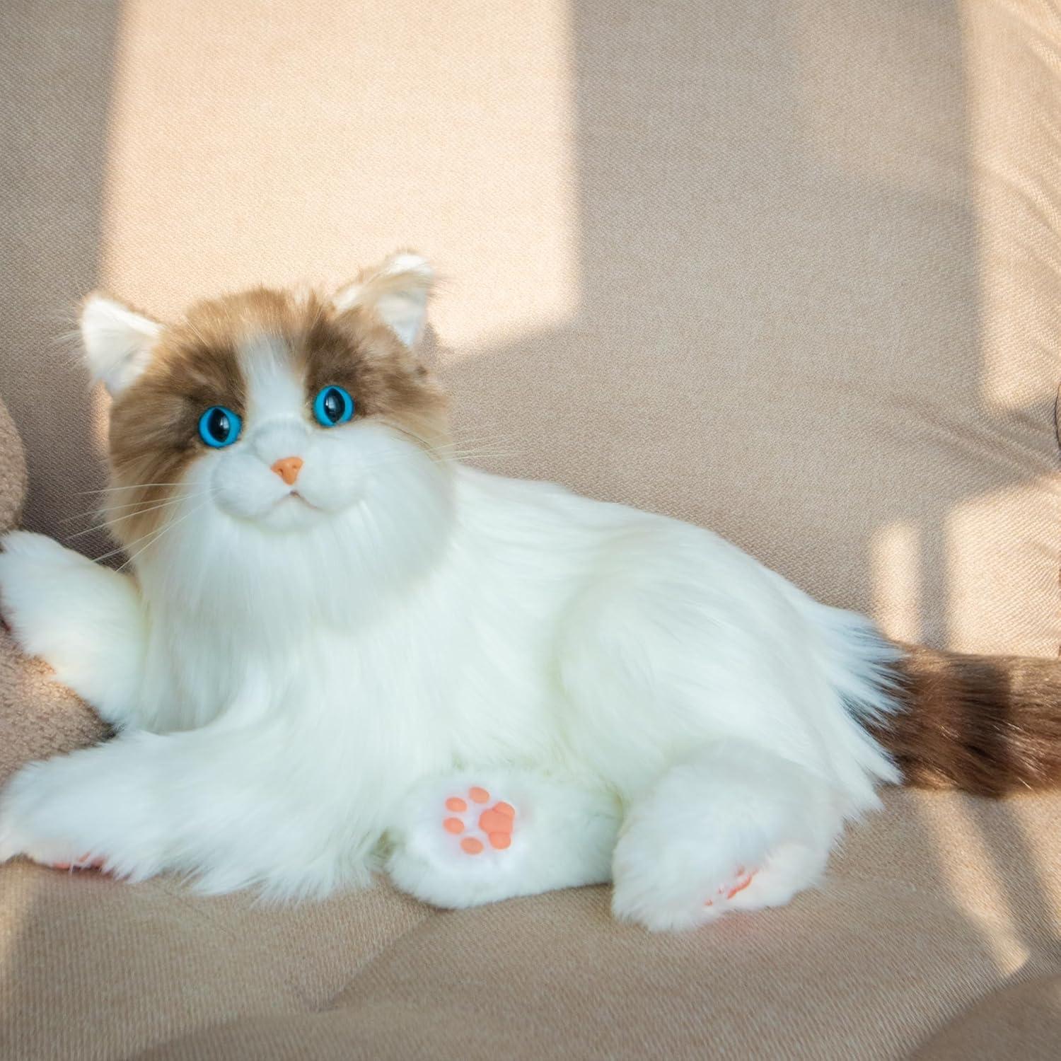 Robot Gato Interactivo Chongker Ragdoll 40x28cm Blanco