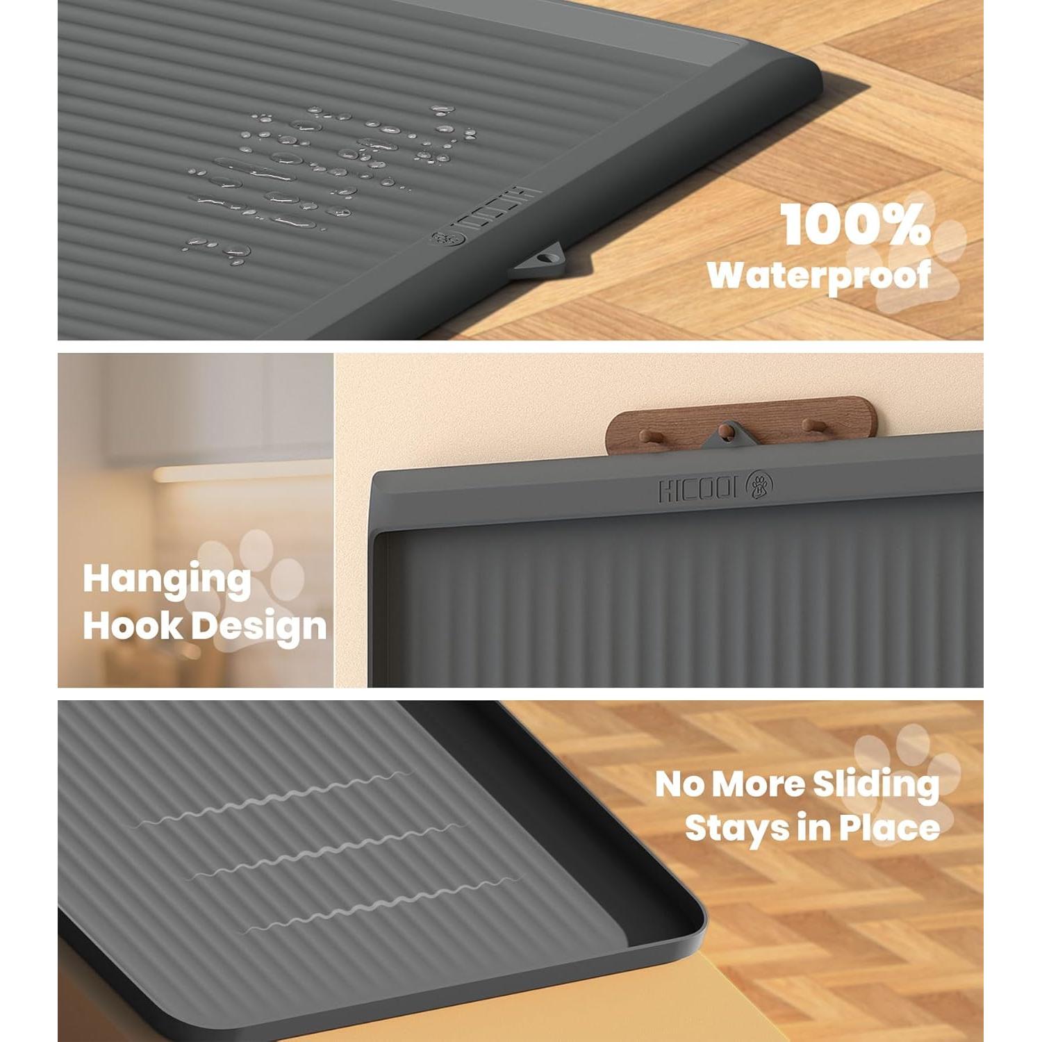 Alfombrilla Antideslizante para Comida de Perro YITOUU 91x61cm