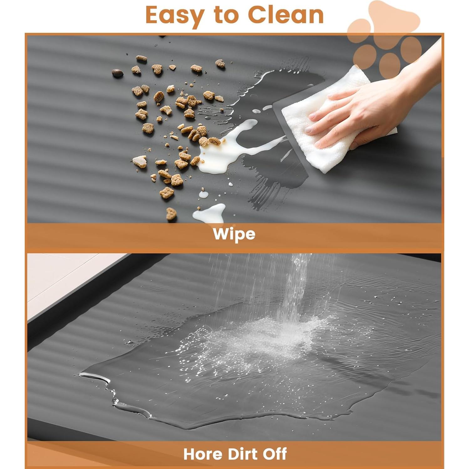 Alfombrilla Antideslizante para Comida de Perro YITOUU 91x61cm