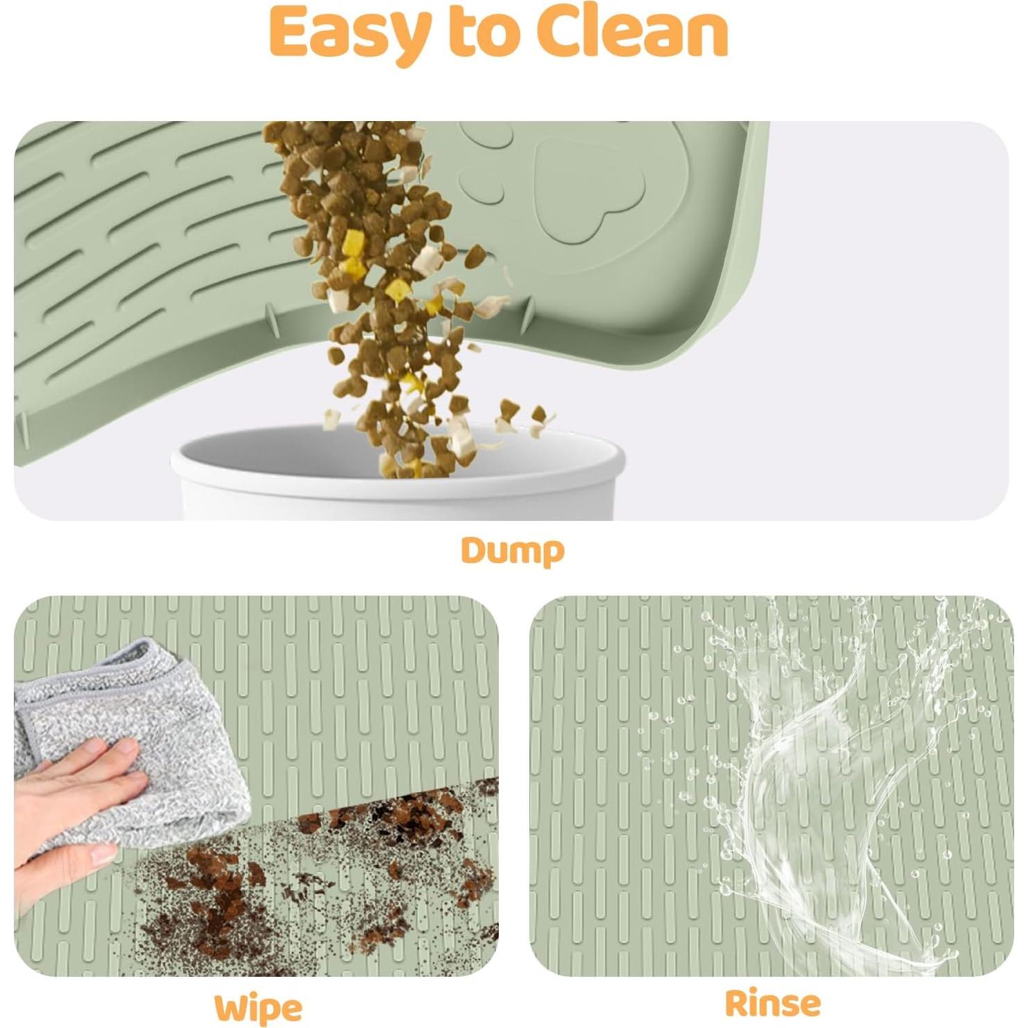 Alfombrilla de Silicona Antideslizante Bartuke 86x56cm Verde Claro