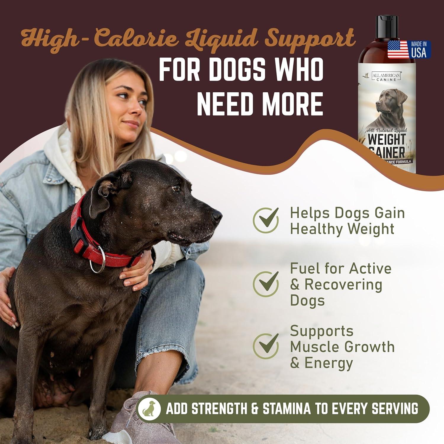 Suplemento Líquido Aumento de Peso Perros All American 60 Porciones