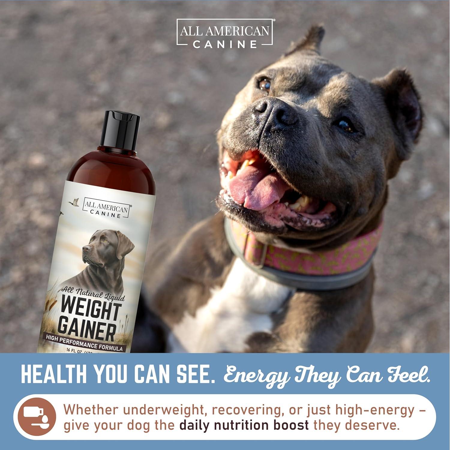 Suplemento Líquido Aumento de Peso Perros All American 60 Porciones
