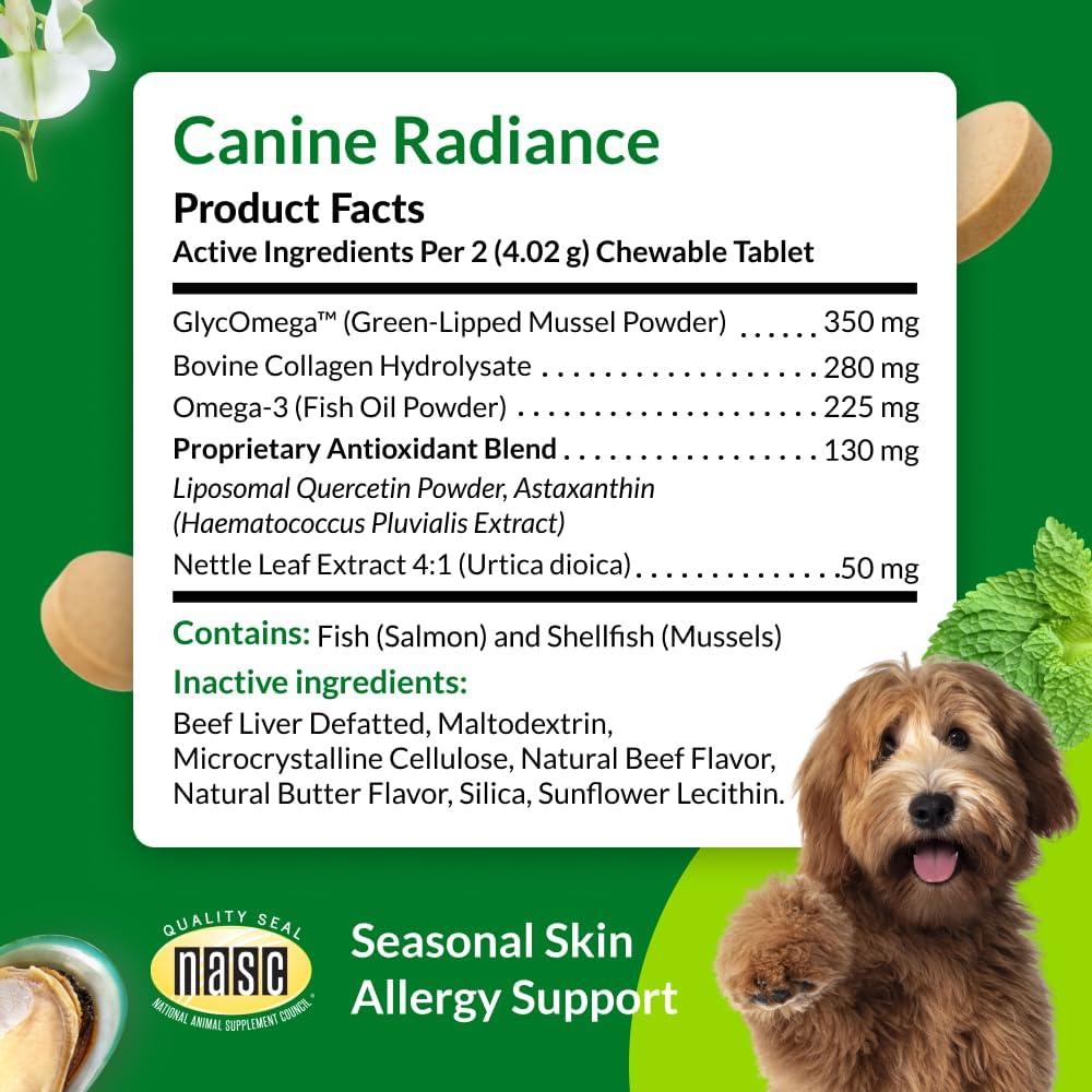 Suplemento Antialérgico para Perros Radiance Canina - 60 Tabletas