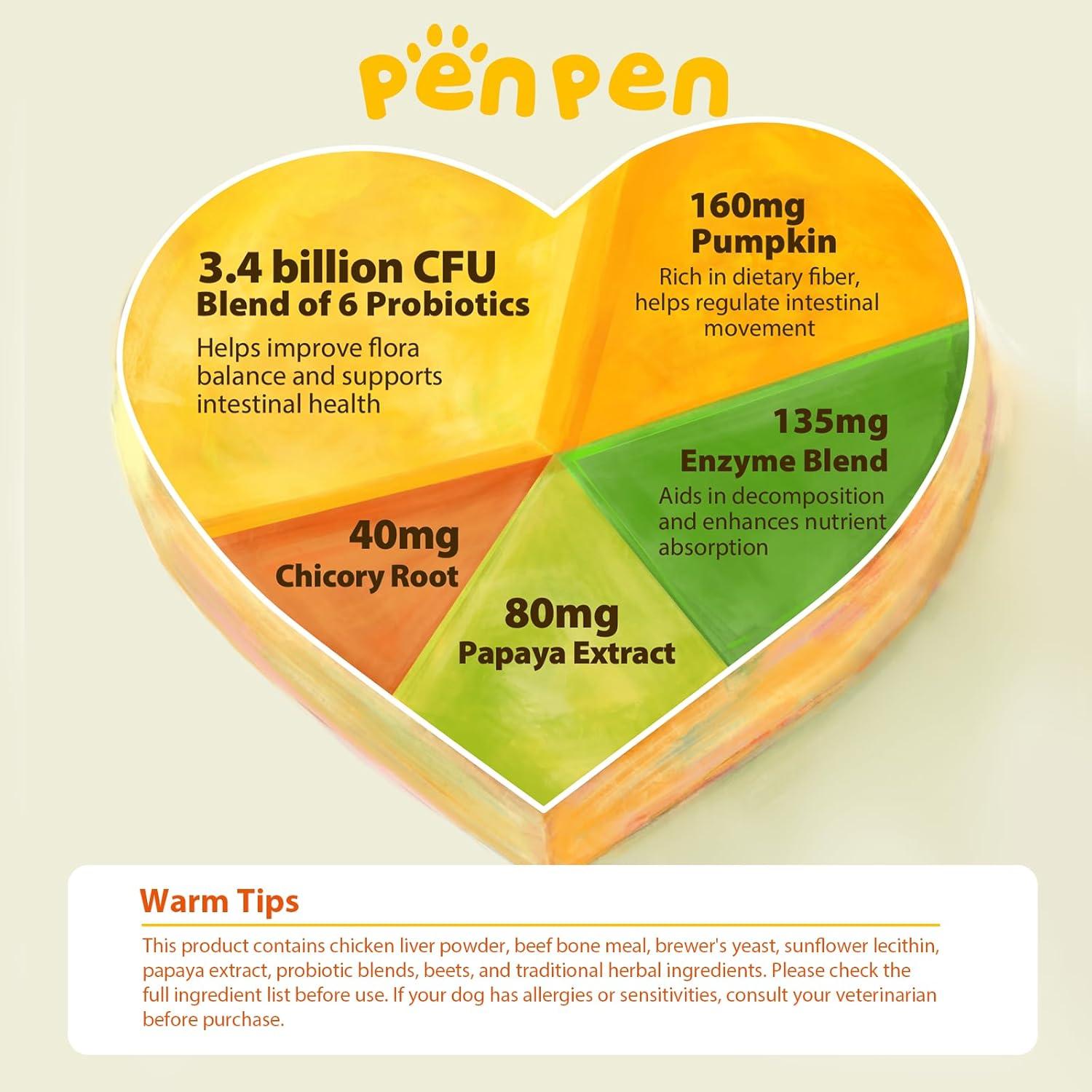Probioticos para Perros PENPEN 50 Masticables Salud Digestiva