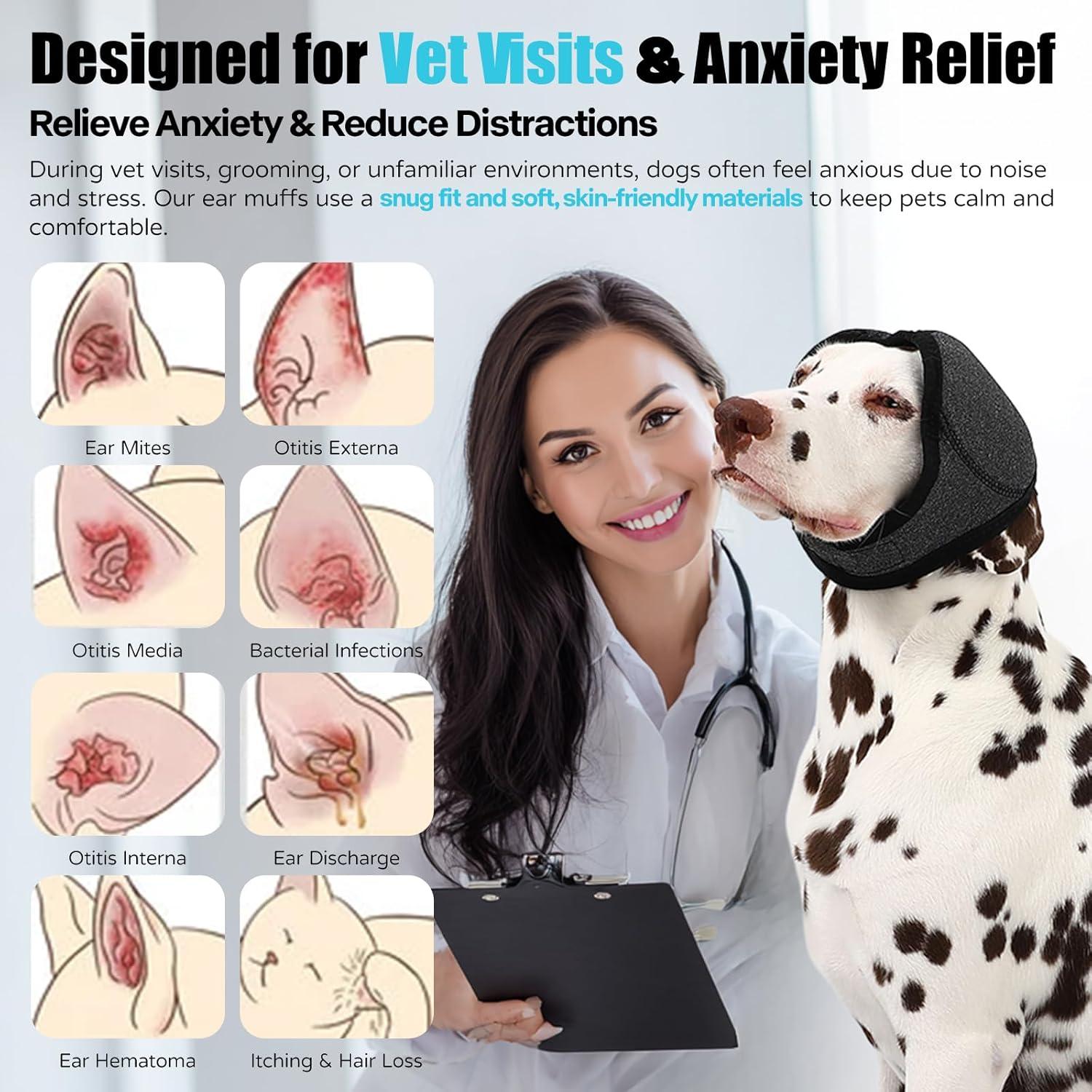 Orejeras para Perros AOOLMOL - Protección Auditiva y Alivio de Ansiedad