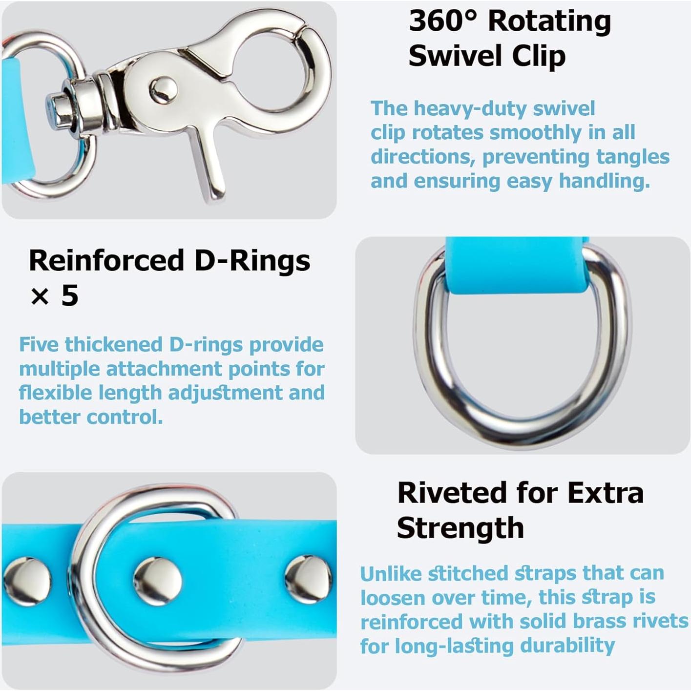 Correa de Extensión para Aseo de Perros DISCPETSEC 28 cm Azul