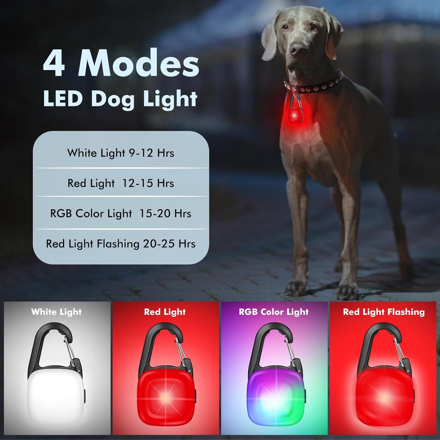 Luces LED Recargables para Perros POEEY - 4 Modos, IP68