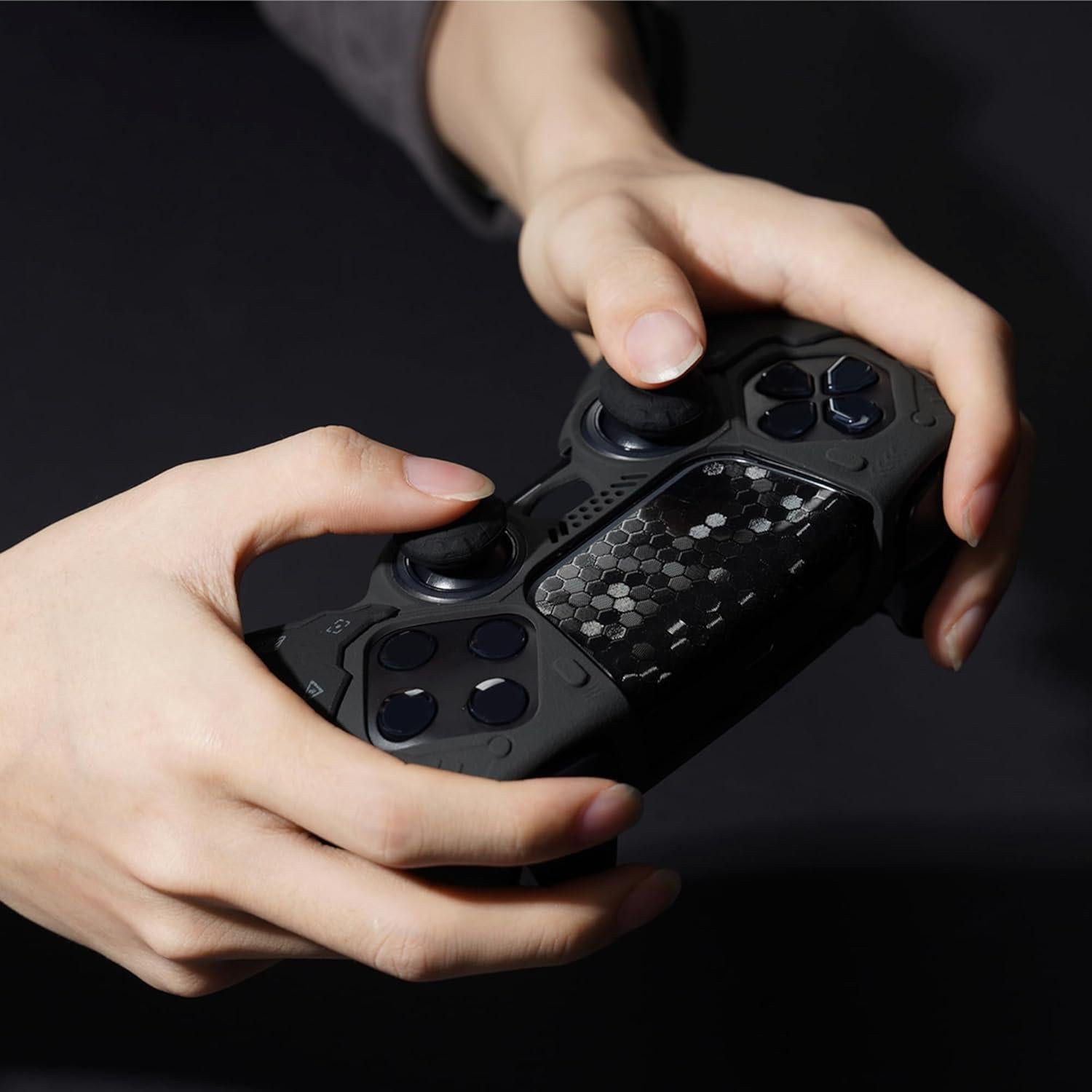 Funda Táctica GeekShare para Controlador PS5 - Silicona Negra