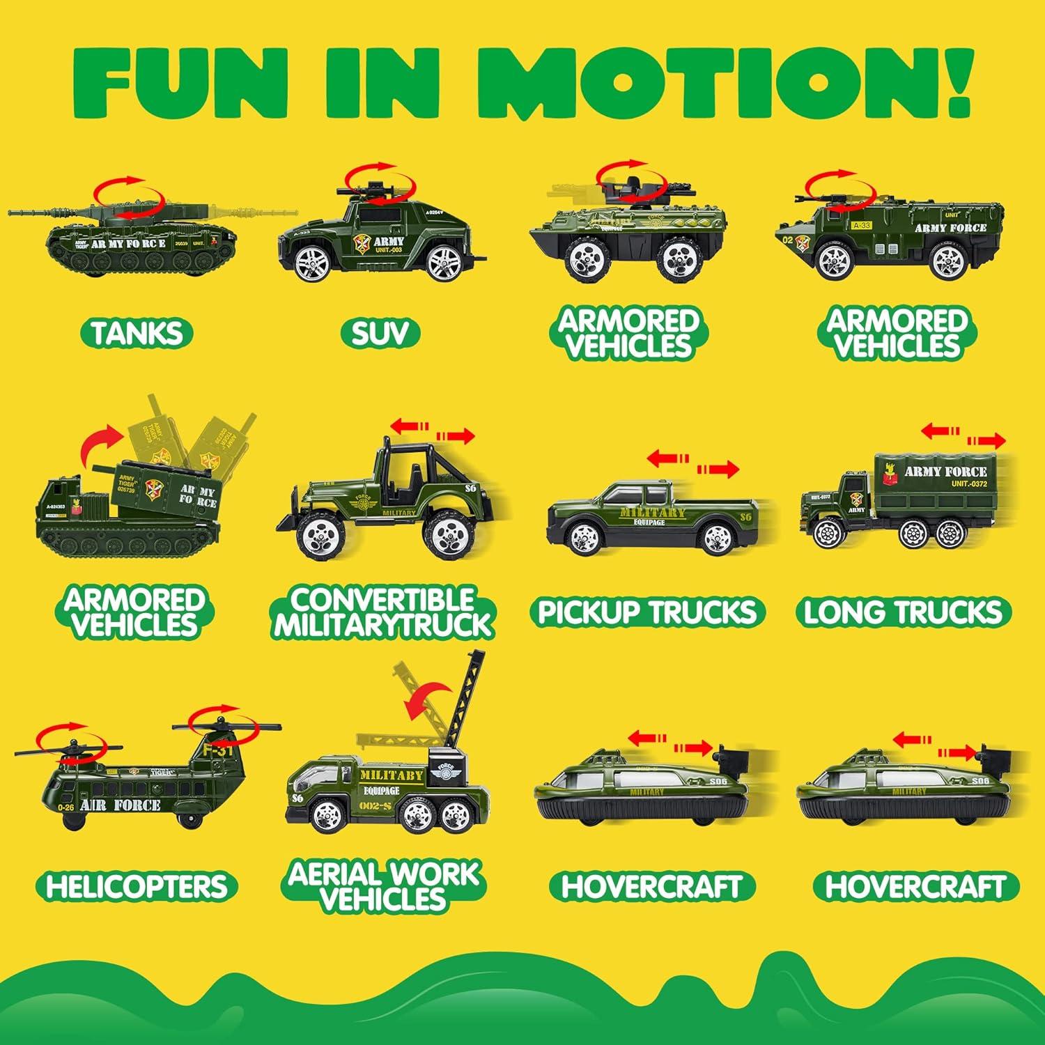 Set de Juguetes de Camión Militar Joyin 25 en 1 con Sonido