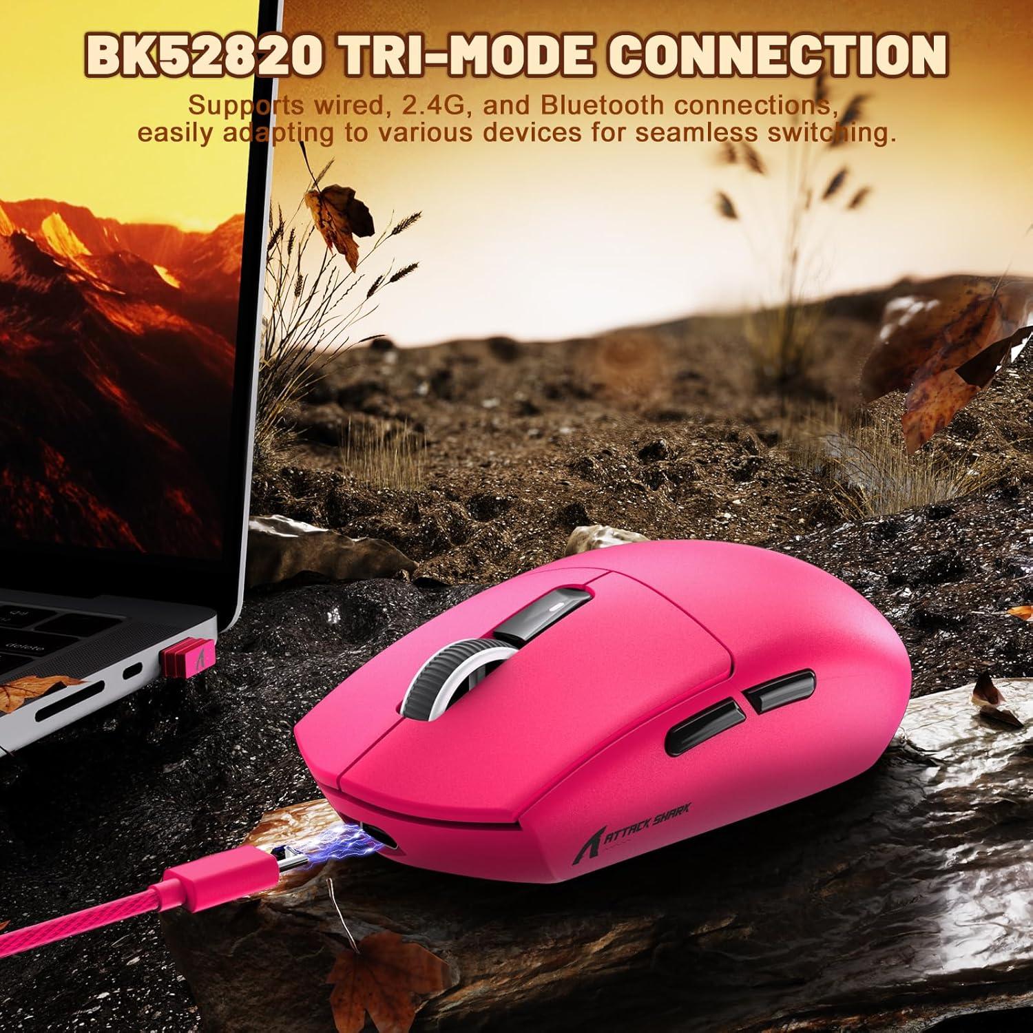 Ratón Gaming Inalámbrico MAMBASNAKE G3 Rojo 25000 DPI