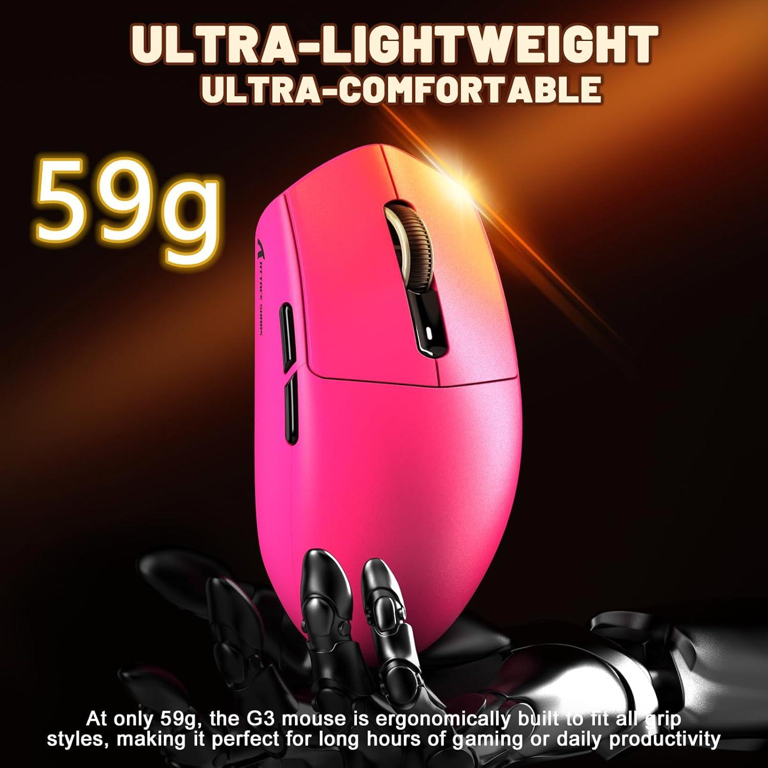 Ratón Gaming Inalámbrico MAMBASNAKE G3 Rojo 25000 DPI