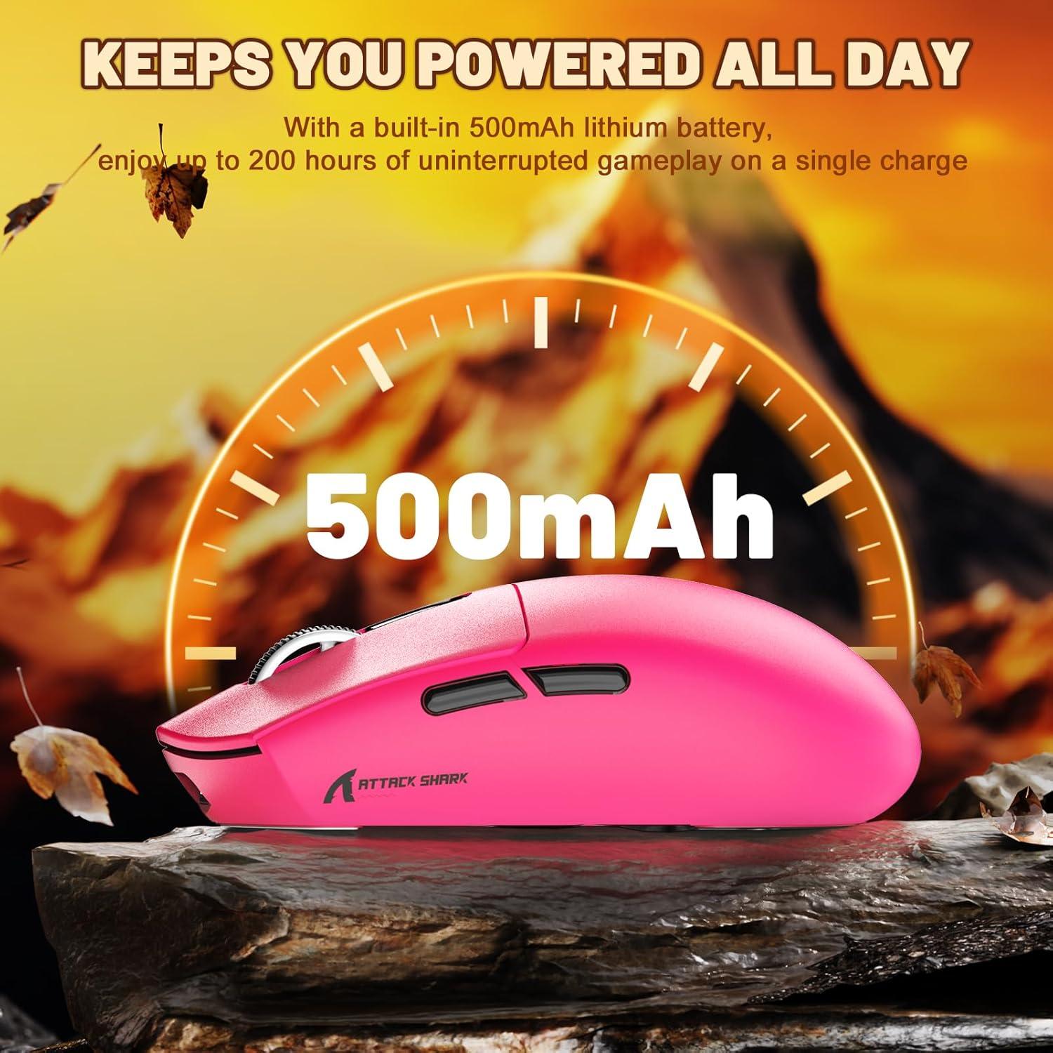 Ratón Gaming Inalámbrico MAMBASNAKE G3 Rojo 25000 DPI