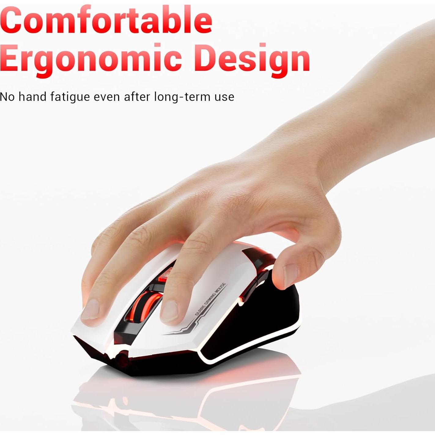 Ratón para Juegos con Cable FIREBAT X3 RGB Blanco - 6 Botones