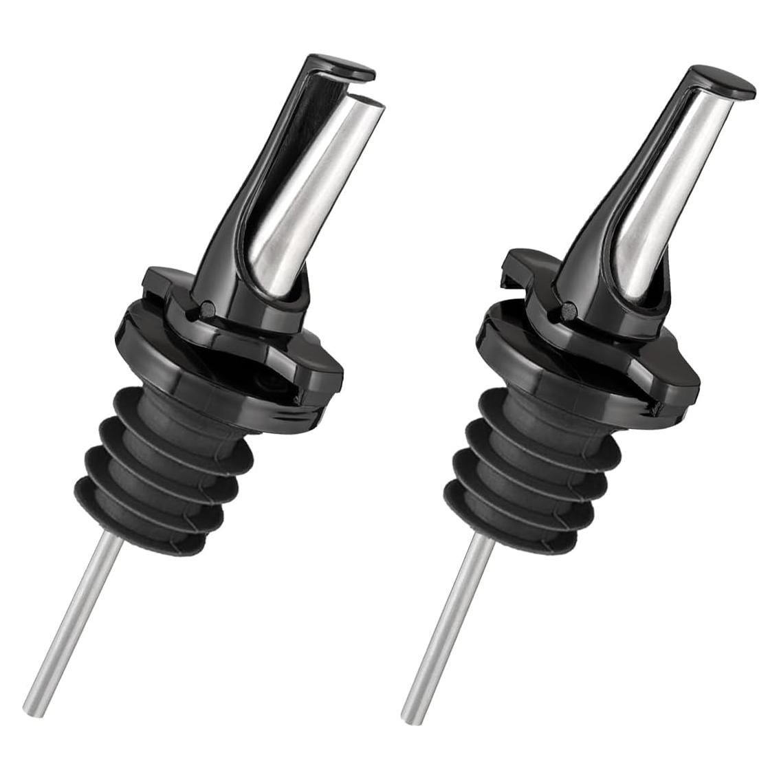 Vertedor de Licor 3 en 1 Poura - Paquete de 2 Negro, Libre de BPA