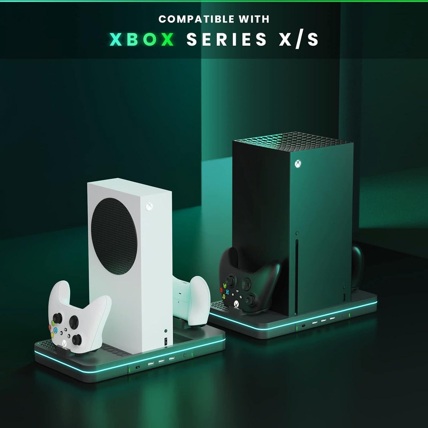CODOGOY Soporte Vertical Carga Xbox Series X/S con Ventilador