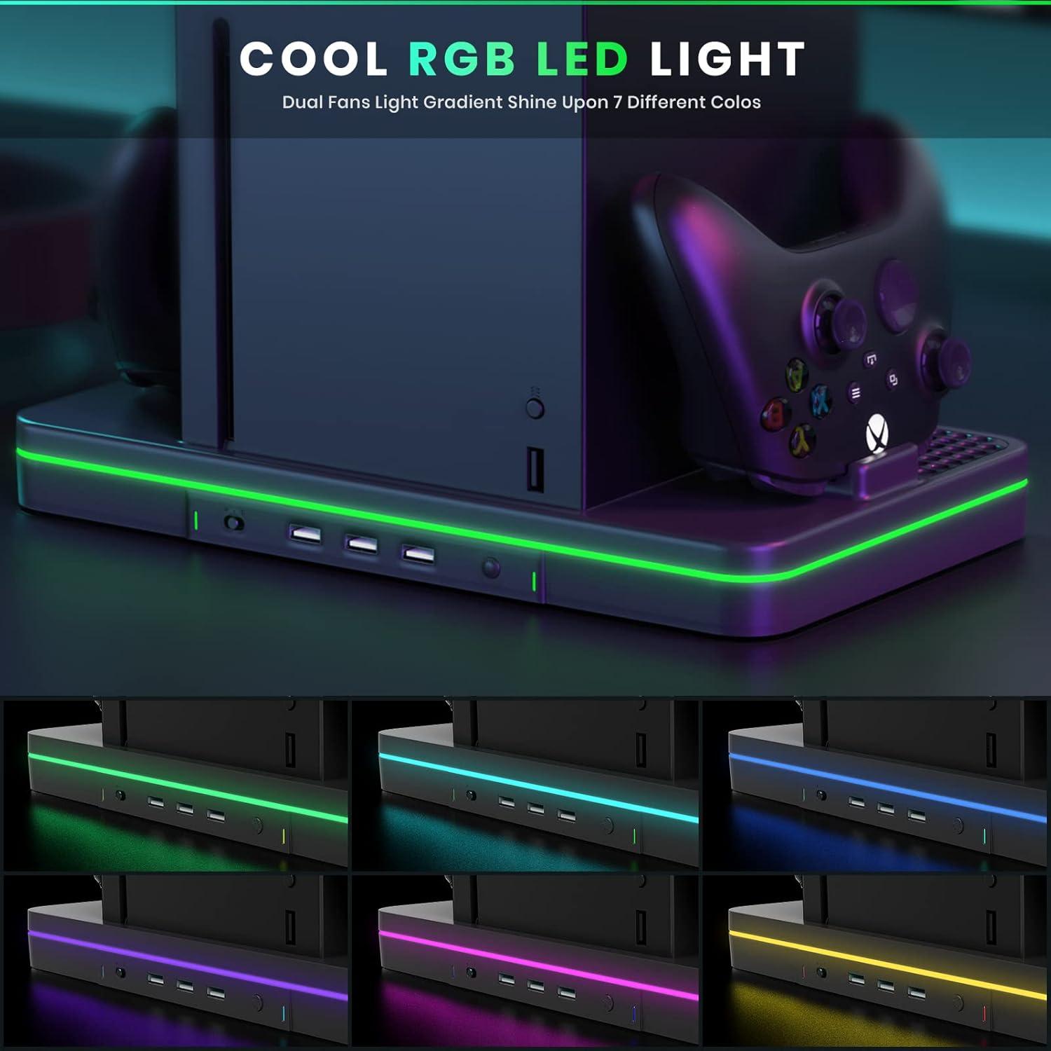 CODOGOY Soporte Vertical Carga Xbox Series X/S con Ventilador