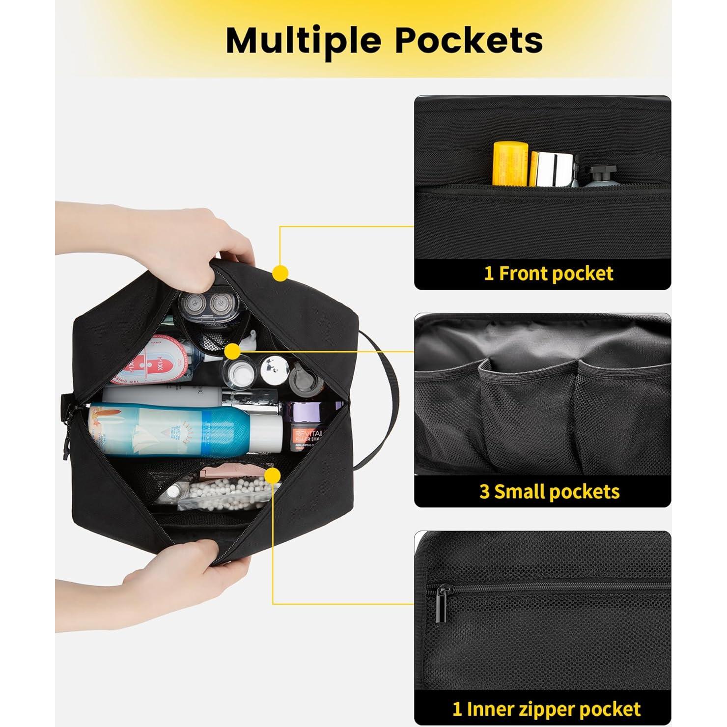 Bolsa de Aseo de Viaje Vorspack Mediana Negra Resistente al Agua