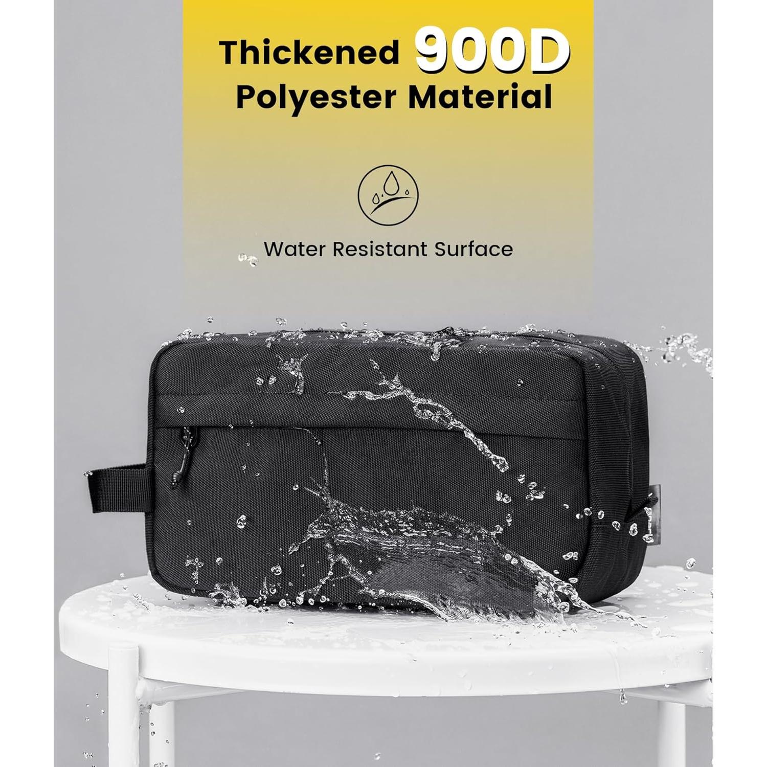 Bolsa de Aseo de Viaje Vorspack Mediana Negra Resistente al Agua