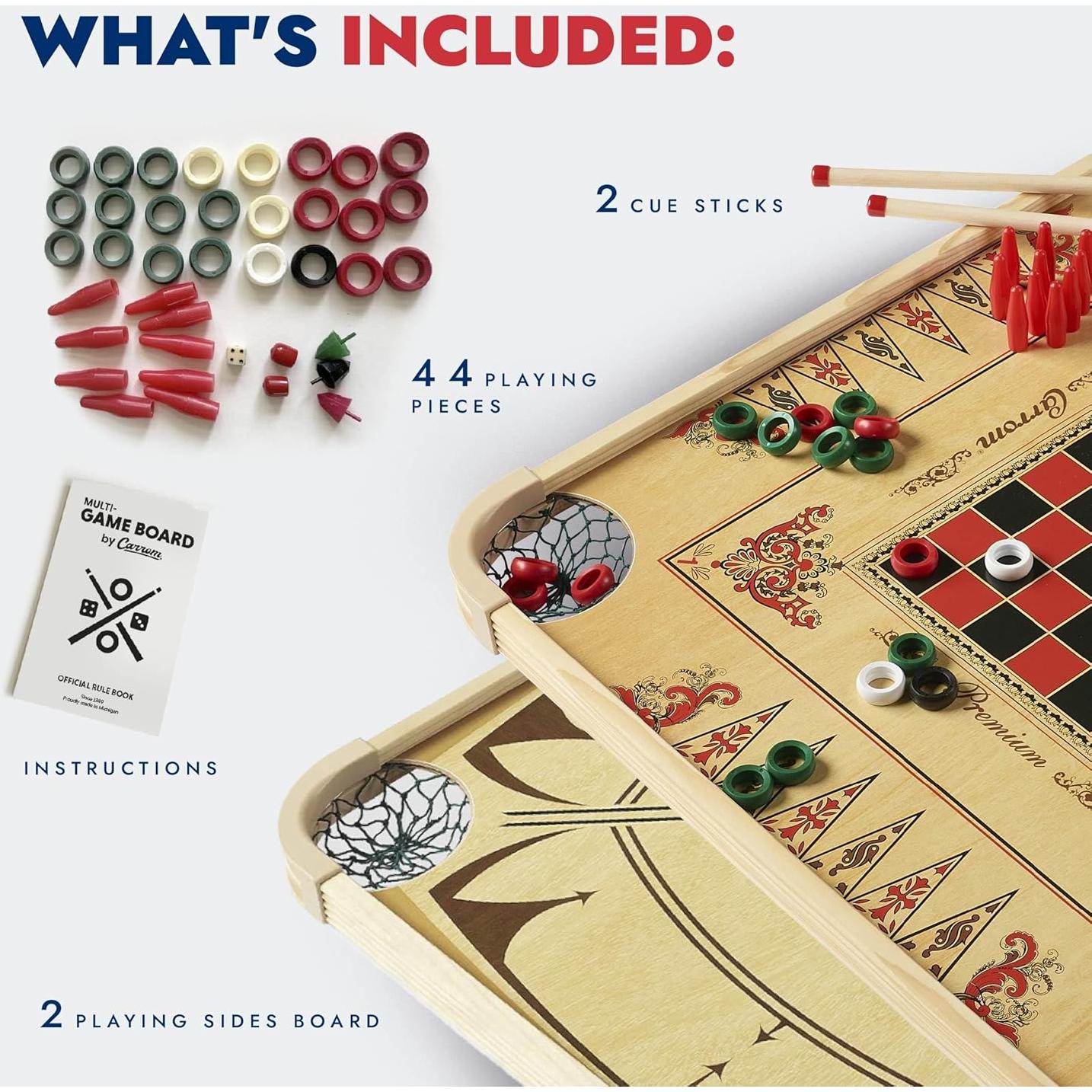 Juego de Carrom Carrom 2850 - Mesa de Juegos 85 en 1